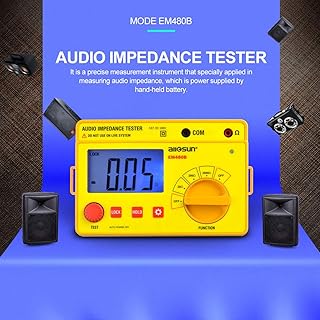 ALLOSUN - EM480B Audio Impedance Tester Digital LCD Insulation Resistance Megohmmeter Meter Tester with Bag