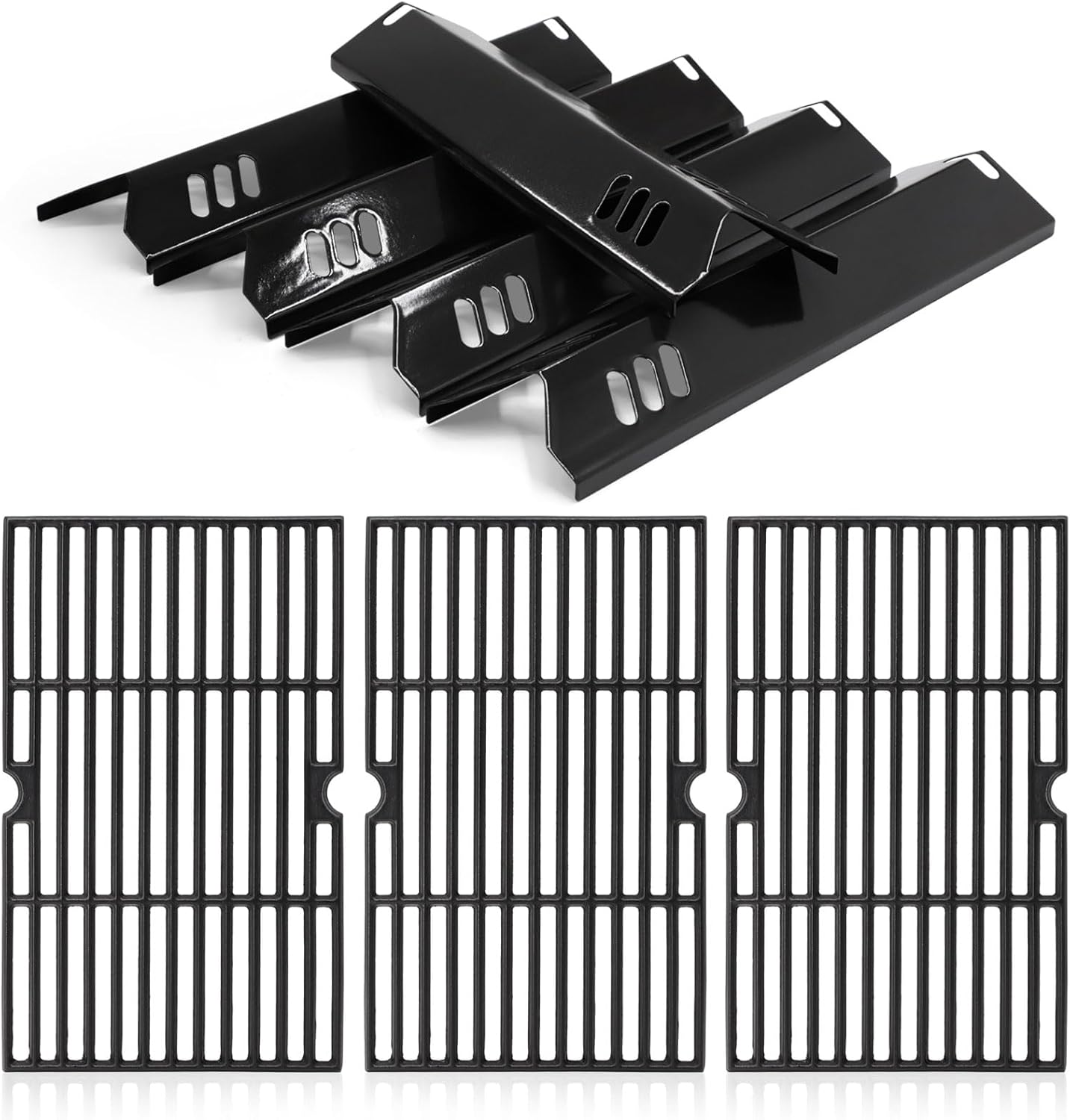 Criditpid Grill Replacement Parts for Dyna Glo DGF510SBP, DGF510SSP, DGF493PNP-D, Backyard Grill BH13-101-099-01, BH15-101-099-02, Uniflame GBC1059WB. Grill Grates, Heat Plate for Dyna-Glo Grill Parts