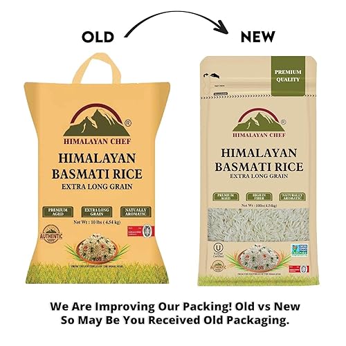 Miniatura 3 de Himalayan Chef Arroz Basmati arroz de grano largo esponjoso de cocción rápida aromático 10 libras