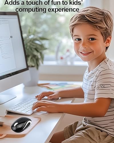 Miniatura 2 de Ratón inalámbrico pequeño, silencioso, lindo, portátil, compacto, de viaje, USB, pequeño, ratones ópticos, 3 botones, 1000 DPI, mouse inalámbrico