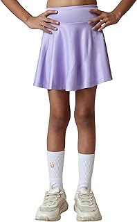UMILDO Girls Activewear Skorts – Solid Sports Skorts with Convenient Pockets and Built-in Shorts for Tennis Skating &amp; Danc...