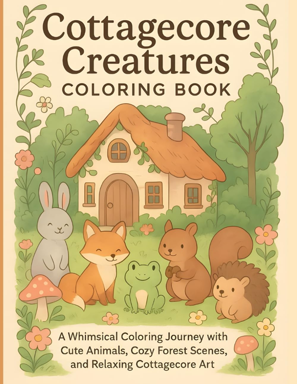 Cottagecore Creatures Coloring Book: A Whimsical Coloring Journey Filled with Cozy Animals, Forest Magic & Relaxing Cottagecore Scenes