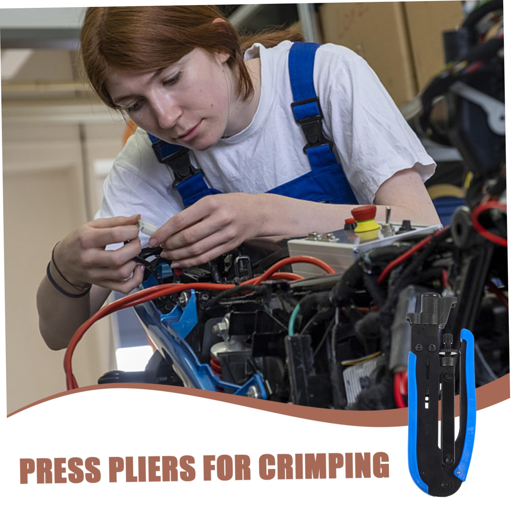 EXCEART Crimpatrice Professionale Per Connettori Strumento Di Compressione Coassiale Per Cavi Video Rete Utensile Robusto e Multifunzionale Per Crimpatura Facile e Affidabile