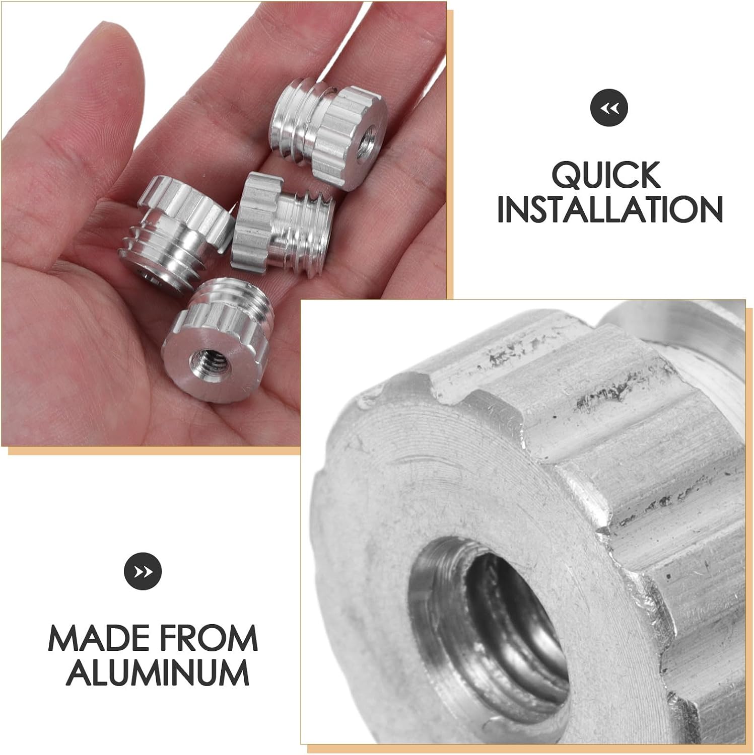 Joint Wear-resistant with Precision Adjustment Capability 4pcs Aluminum Level Adapter 6mm to 15mm Coupling Material for Indoor Decoration and Outdoor Construction