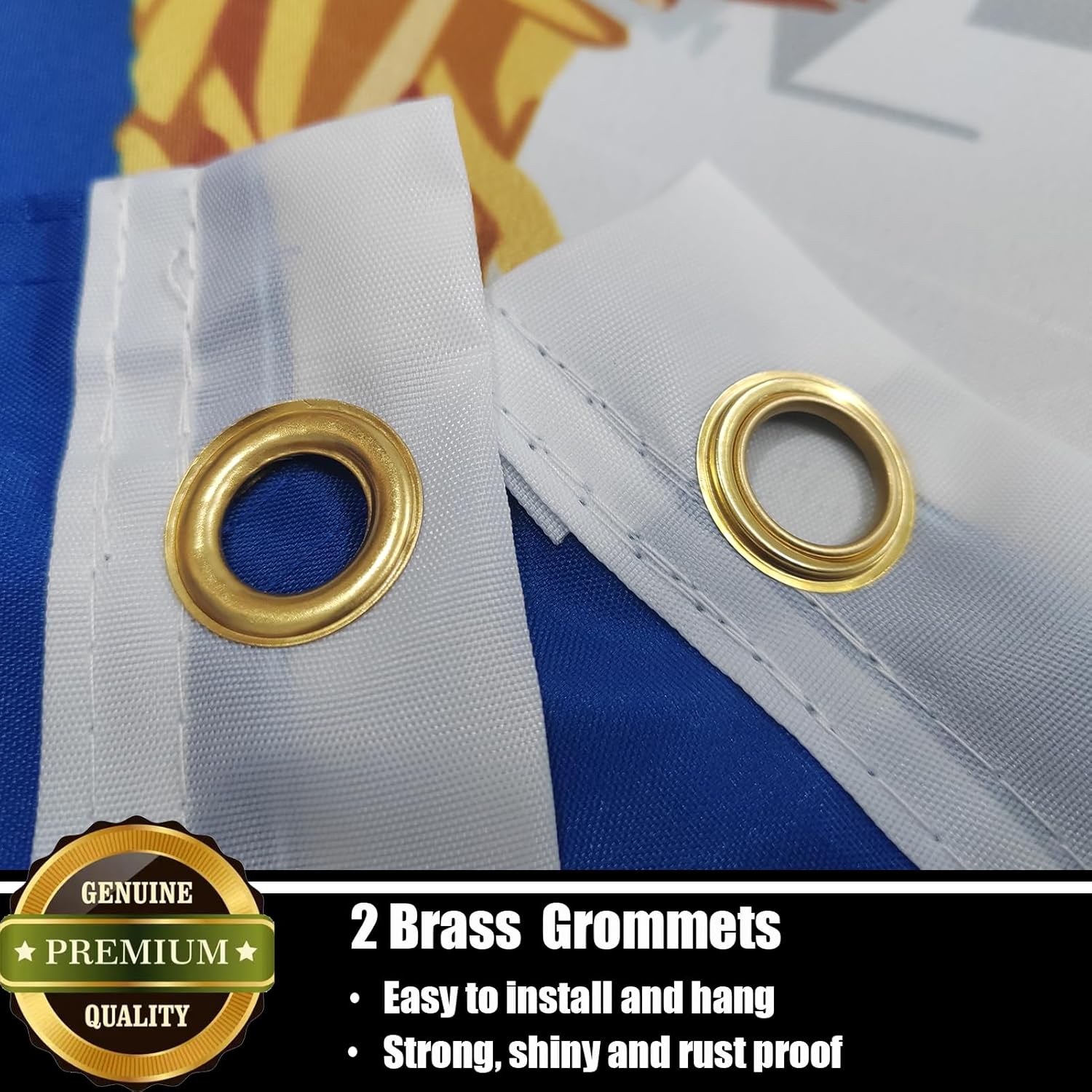 Louisiana Flag 3x5 FT Sturdy for Outside, Heavy Duty 3Ply Polyester Louisiana State Flags Outdoor, Double Sided Long Lasting LA State Flag Brass Grommets - Image 3