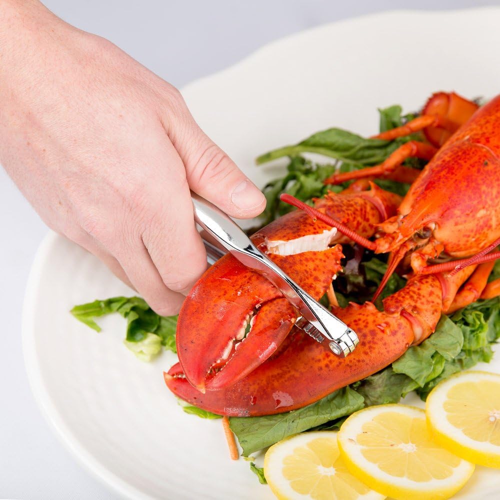(6 Pack) 6-inch Lobster Cracker Nut and Seafood Cracker Zinc Plated with Chrome Alloy Professional Crab Crackers