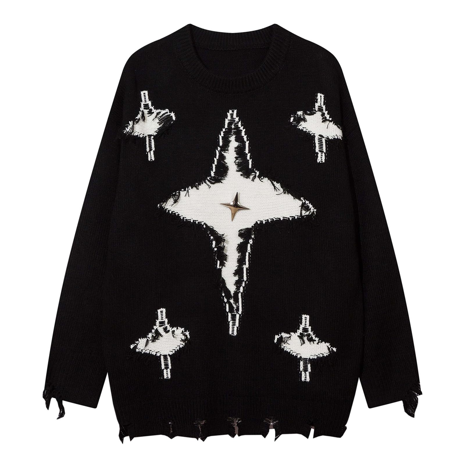 Pull vintage homme ample en tricot chaud pour un week-end décontracté