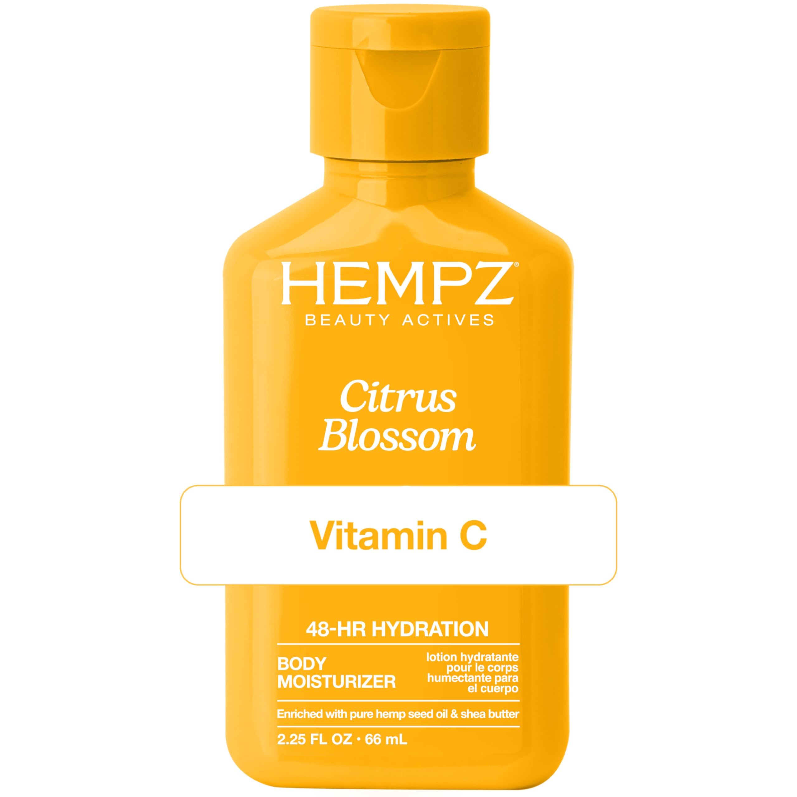 HEMPZ Mini Travel Size Body Lotion Whipped Crème Daily Moisturising Cream, Shea Butter Hand and Body Moisturiser - Skin Care Products, Hemp Seed Oil 2.25 - Citrus Blossom