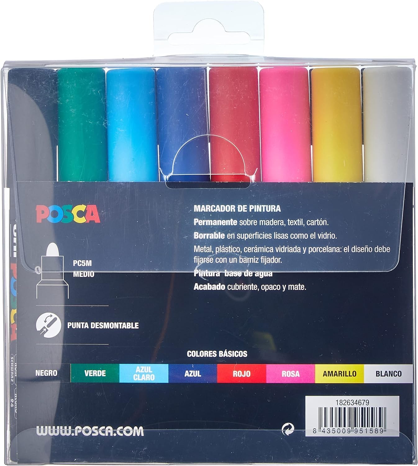 Posca UNI Set PC 5M Basic – Pack of 8 Markers