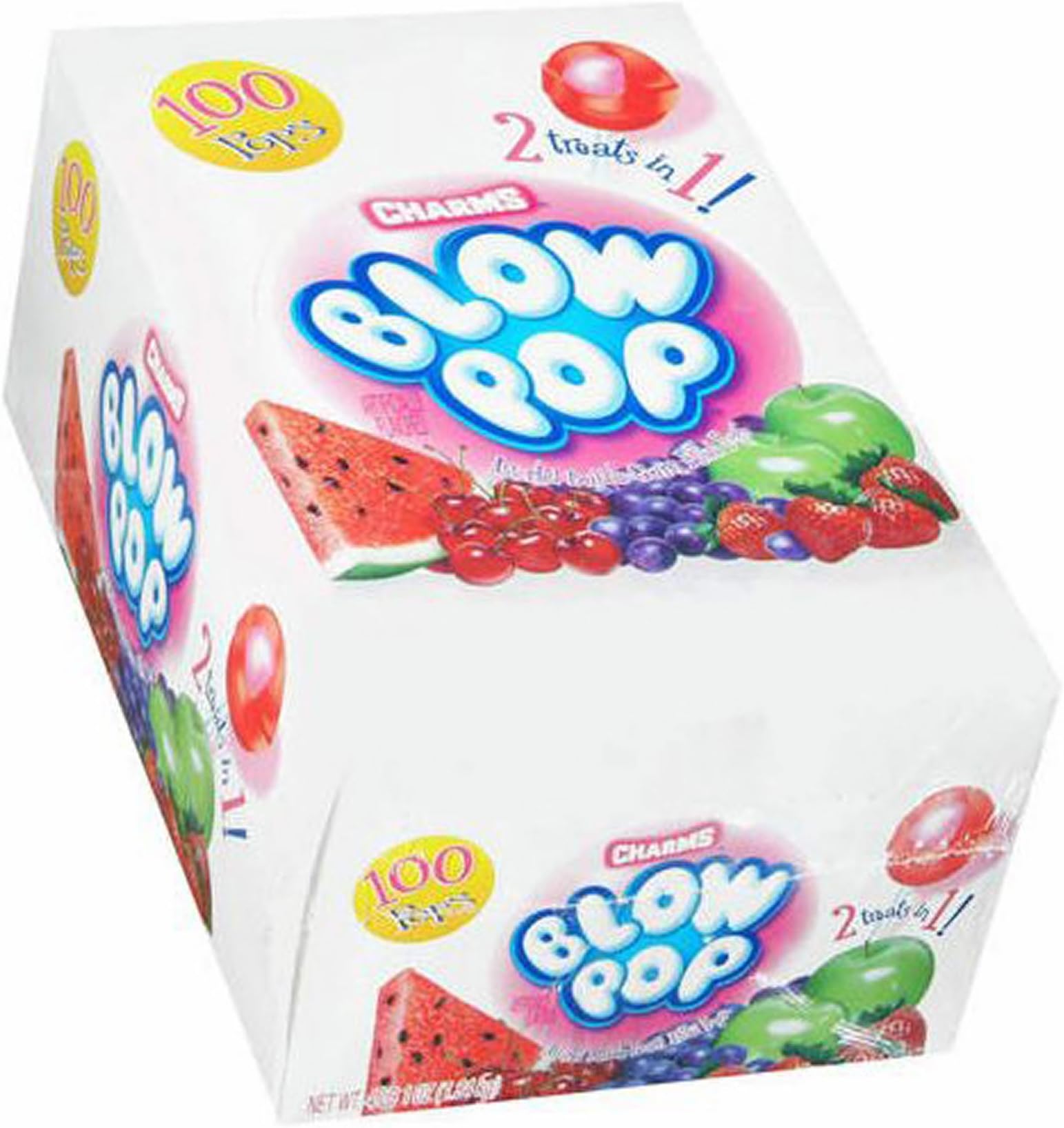Charms 1034885 Blow Pops 0.8 oz Assorted Fruity Flavors 100/Box