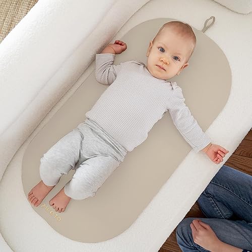 Miniatura 8 de Hermoso cambiador de pañales portátil para bebé, lavable y fácil de limpiar, la almohadilla de cuero vegano impermeable perfecta para viajar