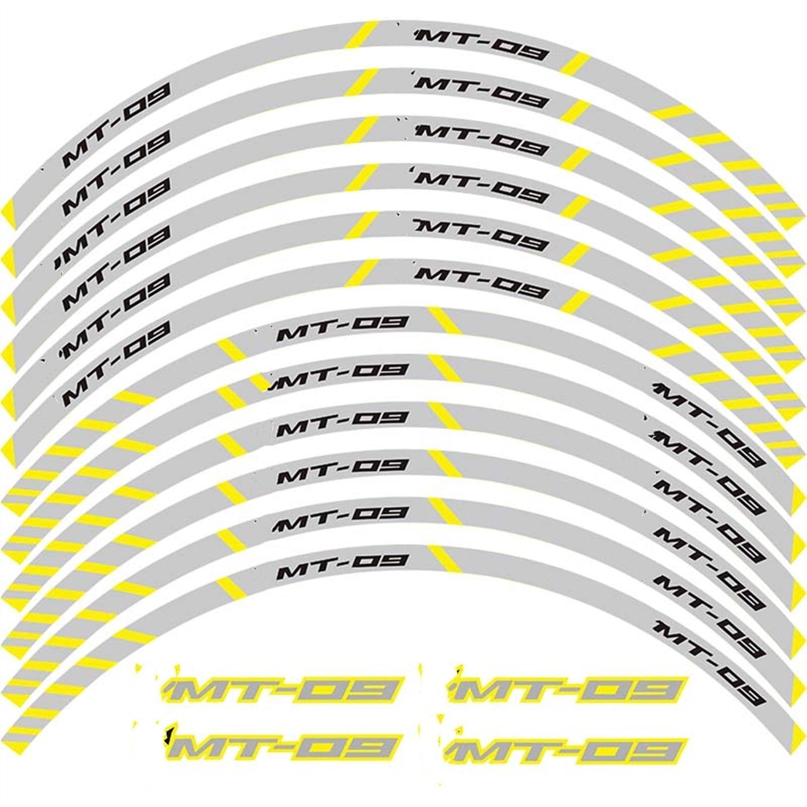 Motorcycles Reflective Sticker Wheel Stickers for Yamaha Tracer 700 900 850 MT07 MT09 MT-07 MT-09(Color6)