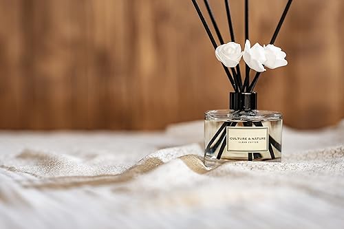 Miniatura 10 de CULTURE & NATURE Difusor de varillas de 6.7 oz (6.8 fl oz), juego de difusor de varillas perfumadas con ramo floral