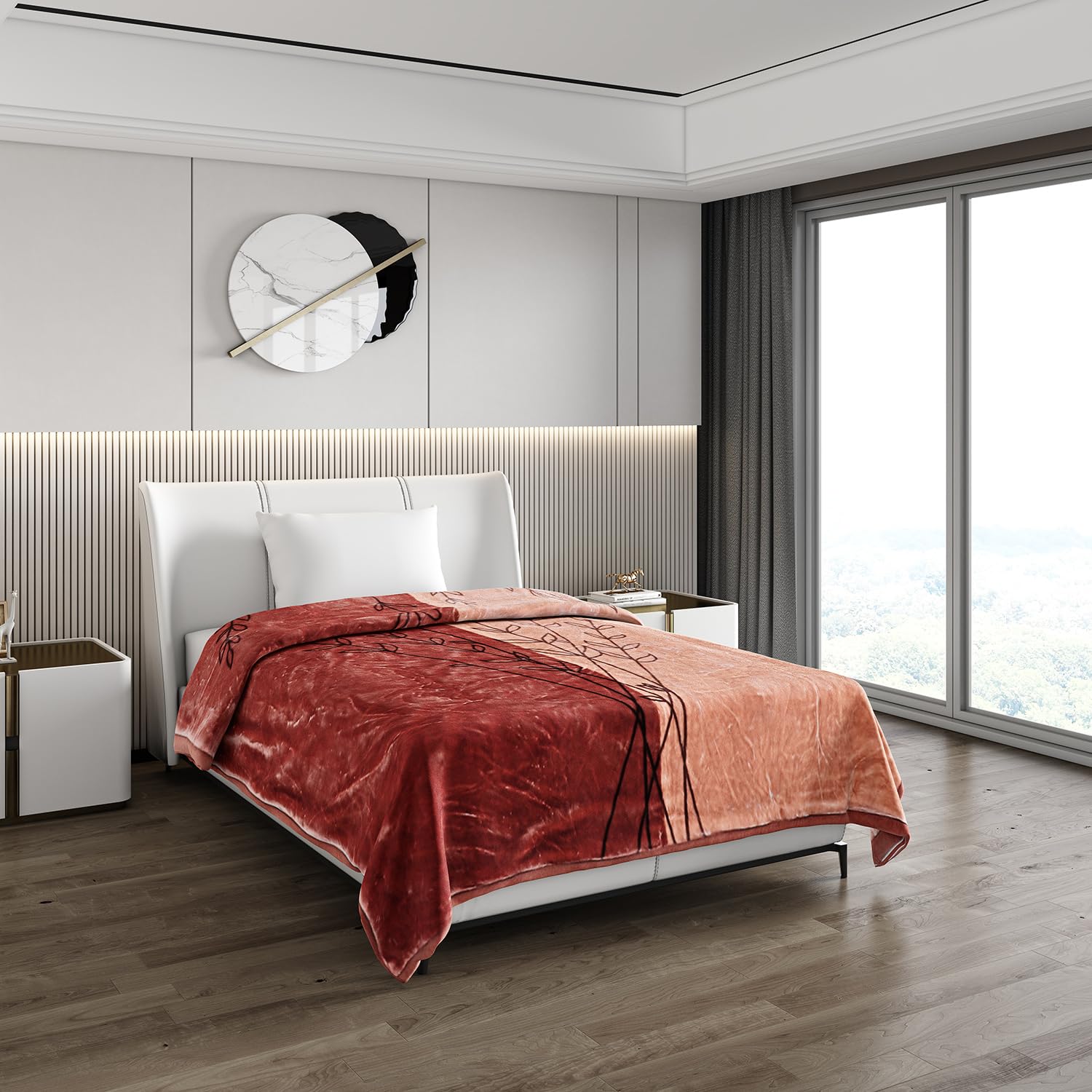 Monte Carlo Winter Single Bed Blanket Haze 3 Ply 951 GSM | 3.5 KG (Width 1.60 M X Length 2.20 M)-picture-10