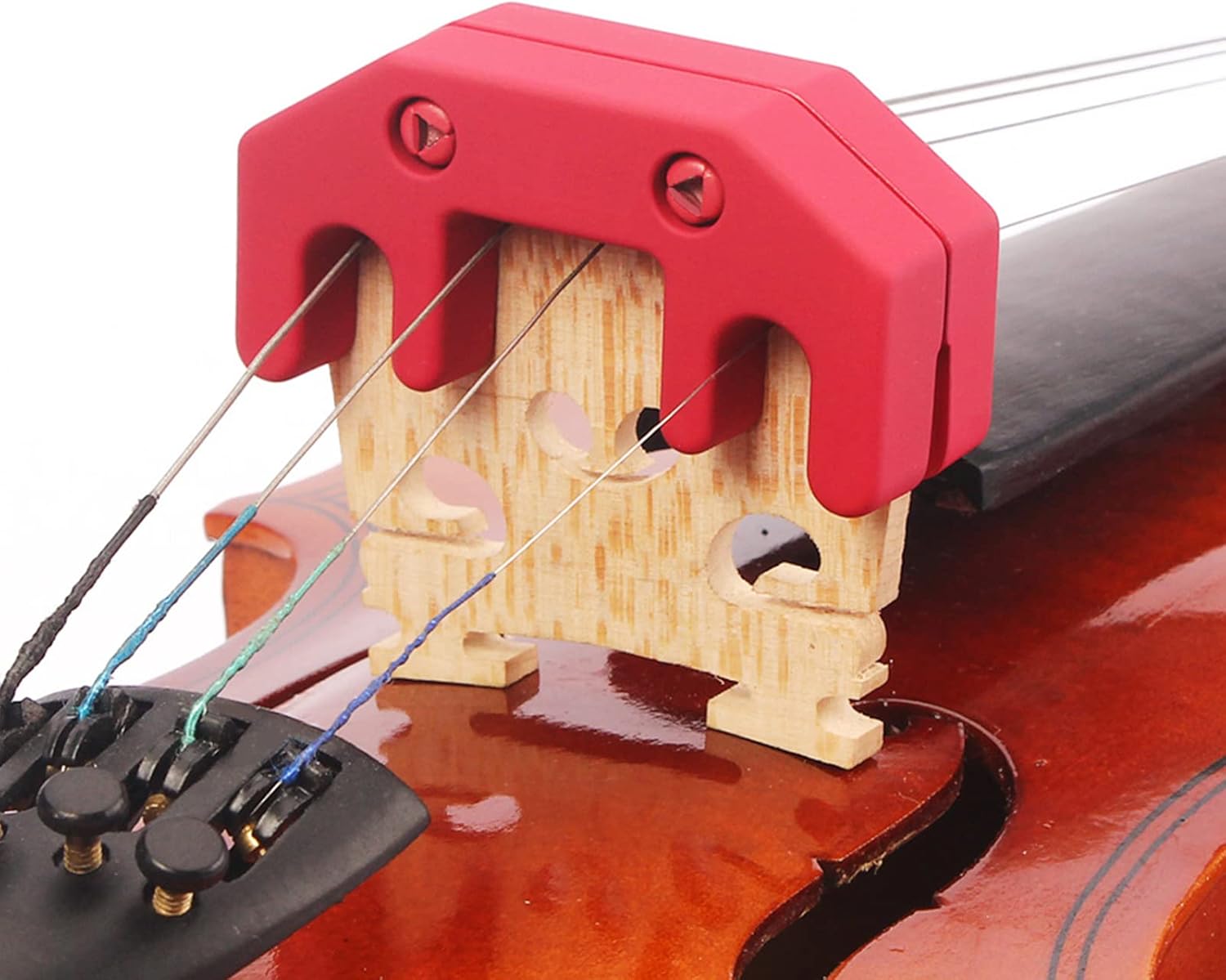 KAIY Violin Mute,Metal Rubber Violin Practice Mute Combo