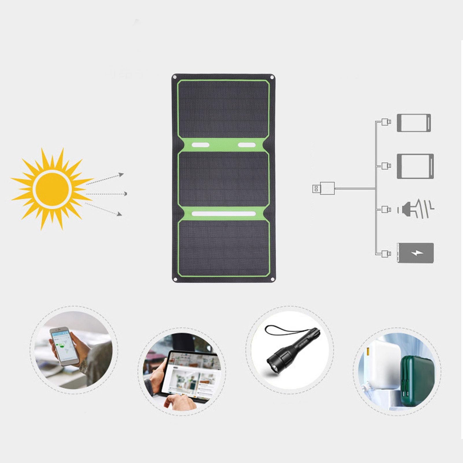 Amazon.co.jp: ソーラーパネル折りたたみパック折りたたみ式ソーラー