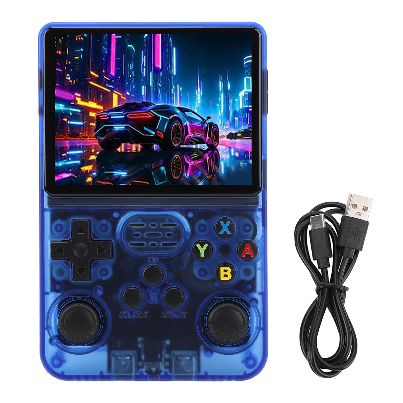 Przenośna Konsola do Gier, Konsole do Gier Retro, Podwójne Joysticki 3D, Ekran IPS 3,5 Cala, Przenośne Gry Wideo w Stylu Retro 64 GB / 128 GB, Bateria 3000 MAh