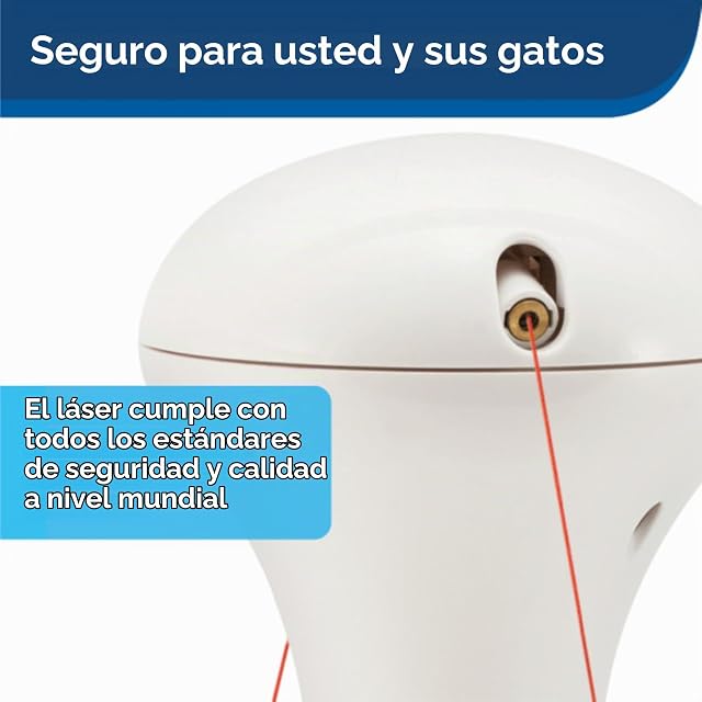 Foto 2 de 6 de PetSafe, Juguete Interactivo Multiluz para Gatos, Portátil, Estimulante, Apagado Automático, Rotación de 360º