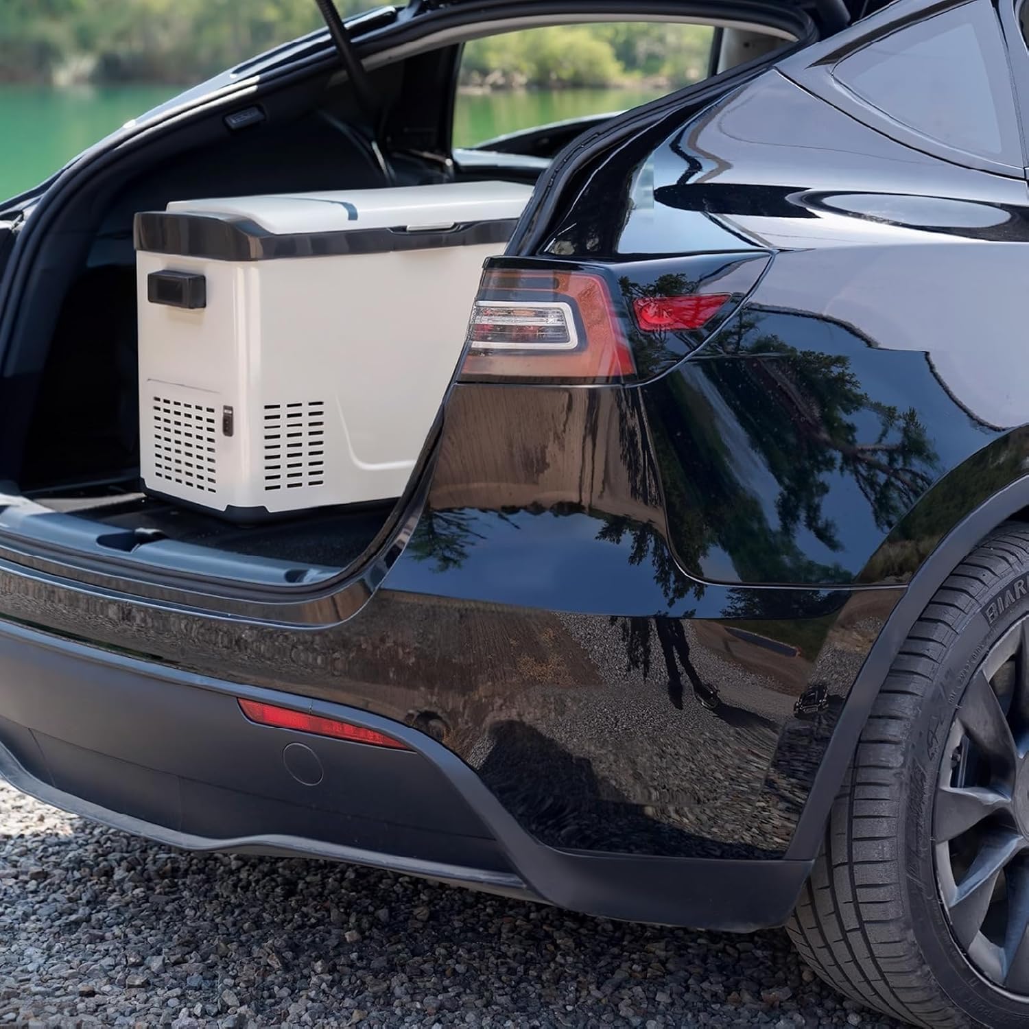 WOLTU Nevera Eléctrica para Coche 30L, Refrigerador Portátil Modo Eco, Congelador de Compresor DC 12/24 V, Mini Nevera Portátil para Camping, Viaje, Coche, Barco