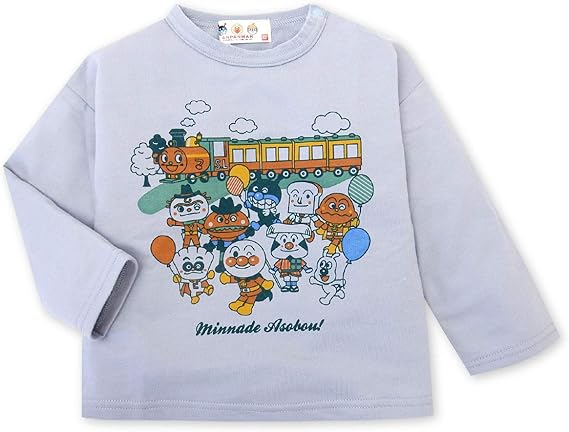 Amazon Co Jp ブルー 95cm 男児 ベビー 裏毛素材 アンパンマン 長袖 トレーナー スナップボタン付き プリント 子供服 男の子 Iw 0097 服 ファッション小物