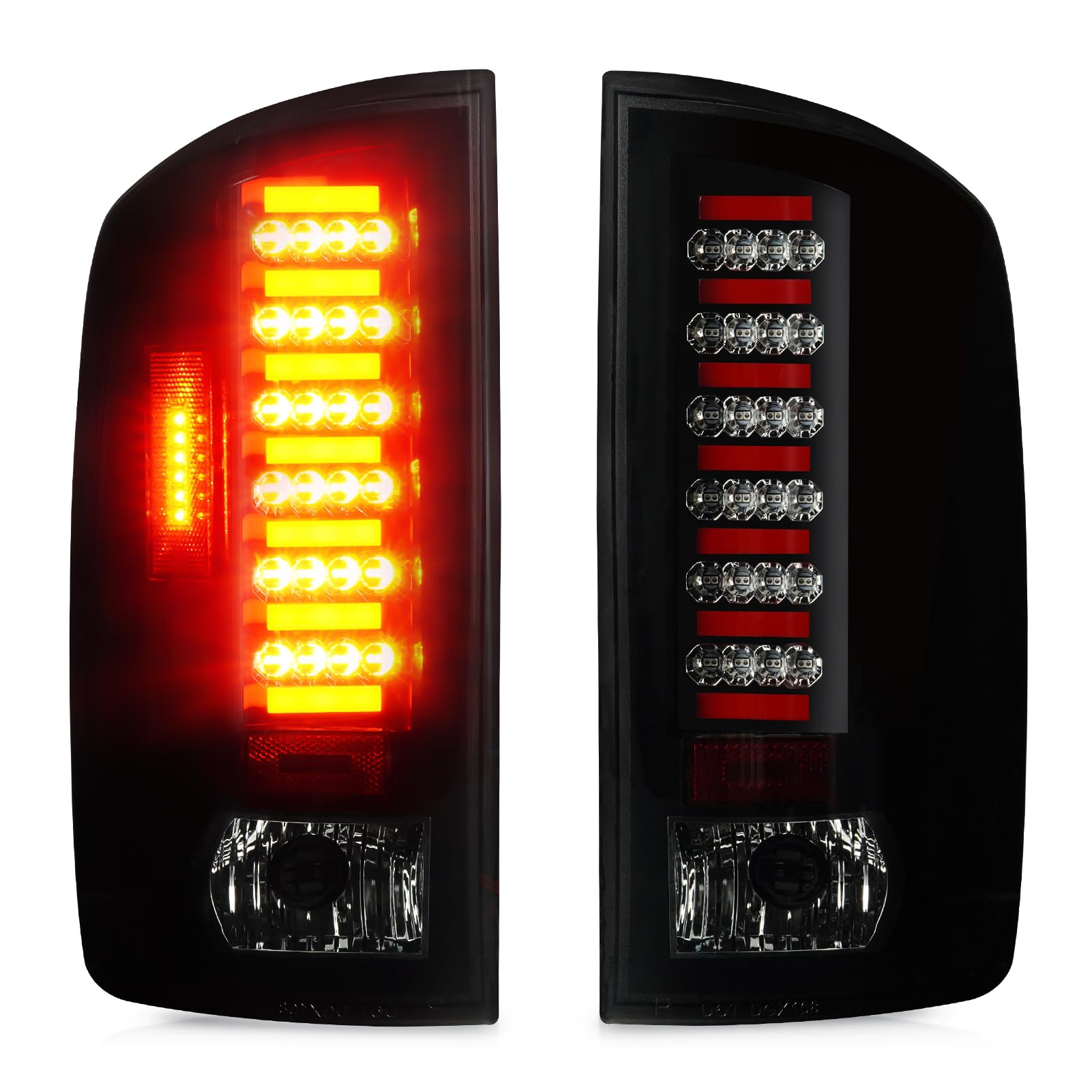 Photo 1 of [HEAVILY DAMAGED-WIRES ARE SPLIT]Tresound LED Tail Light for Dodge Ram 1500 2002-2006, Ram 2500 3500 2003-2006, Rear Taillight Assembly, 55077348AF 55077347AF CH2801147 CH2800147