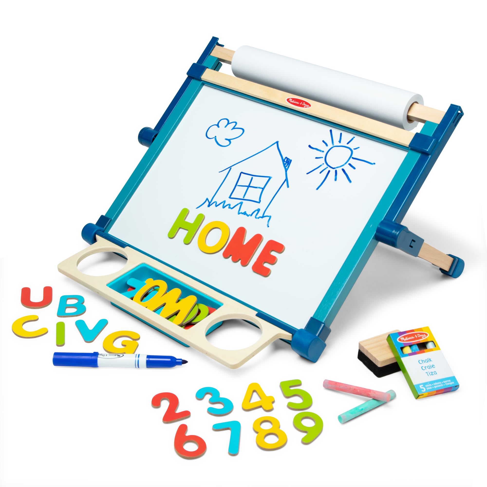 Amazon.com: Melissa & Doug Magnetic Tabletop Easel, Deluxe Double