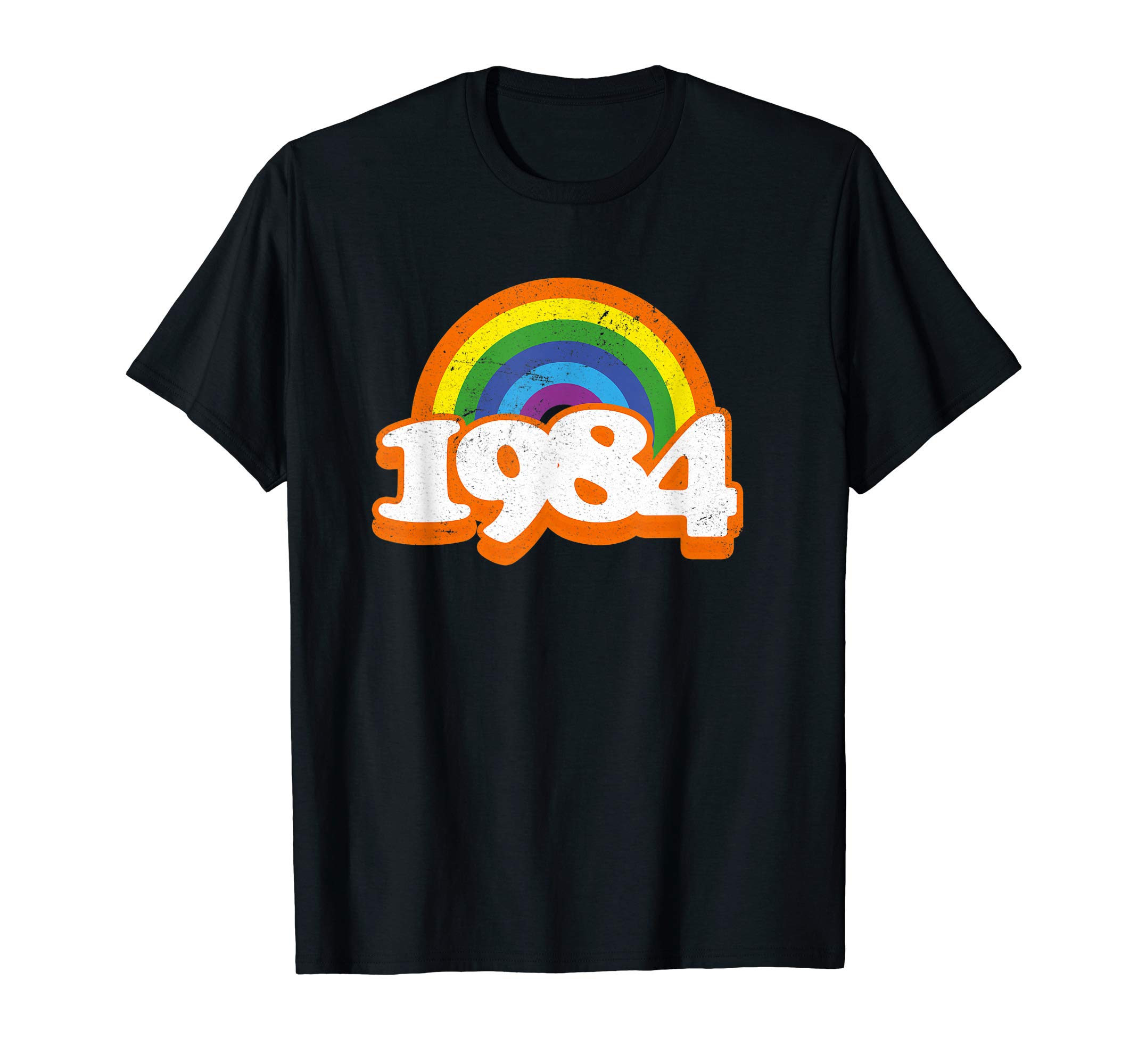 Retro Reunion Gifts & T-ShirtsVintage Rainbow College High School Class of 84 1984 Reunion T-Shirt