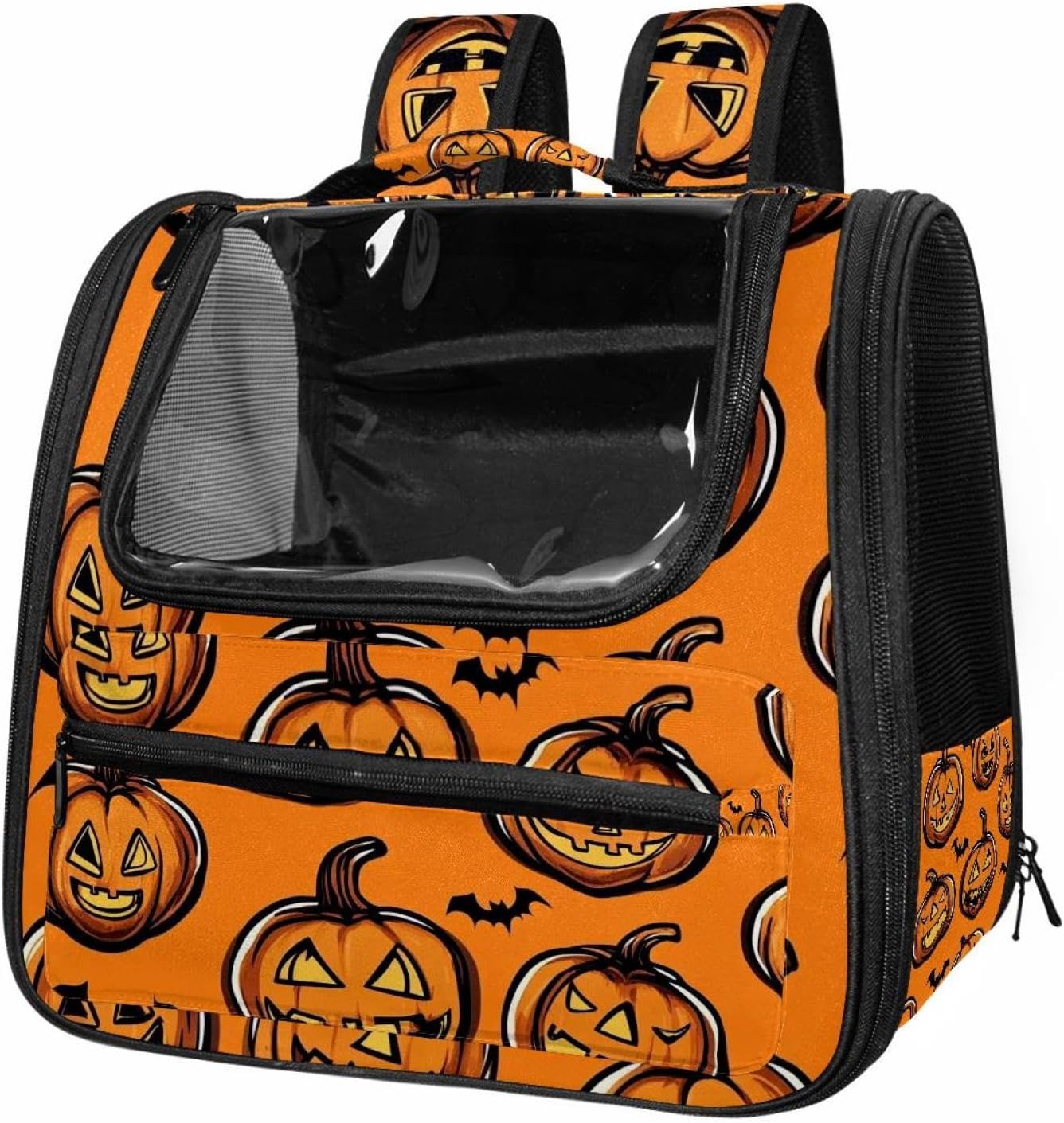 Portable Travel pet Backpack Carrier Hamster Bag Small Dog cat Carrier Breathable Hang Bag, Halloween