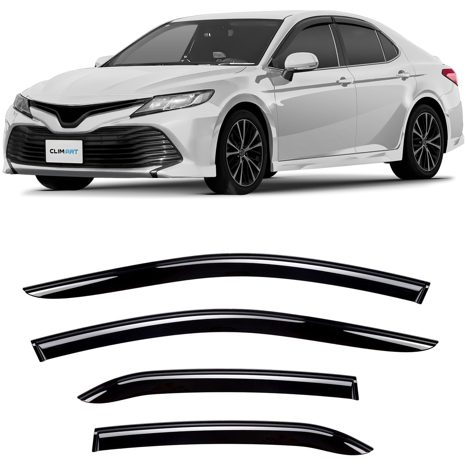CLIM ART Deflektory do/kompatybilne z Toyota Camry 18-24 - Naklejana 4 szt