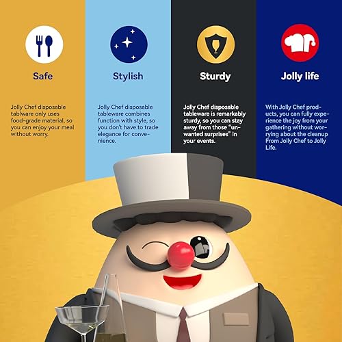 Miniatura 6 de JOLLY CHEF Paquete de 24 copas de vino de plástico de 16 onzas. Copas de vino de plástico sin tallo, copas de vino de plástico desechables, copas de