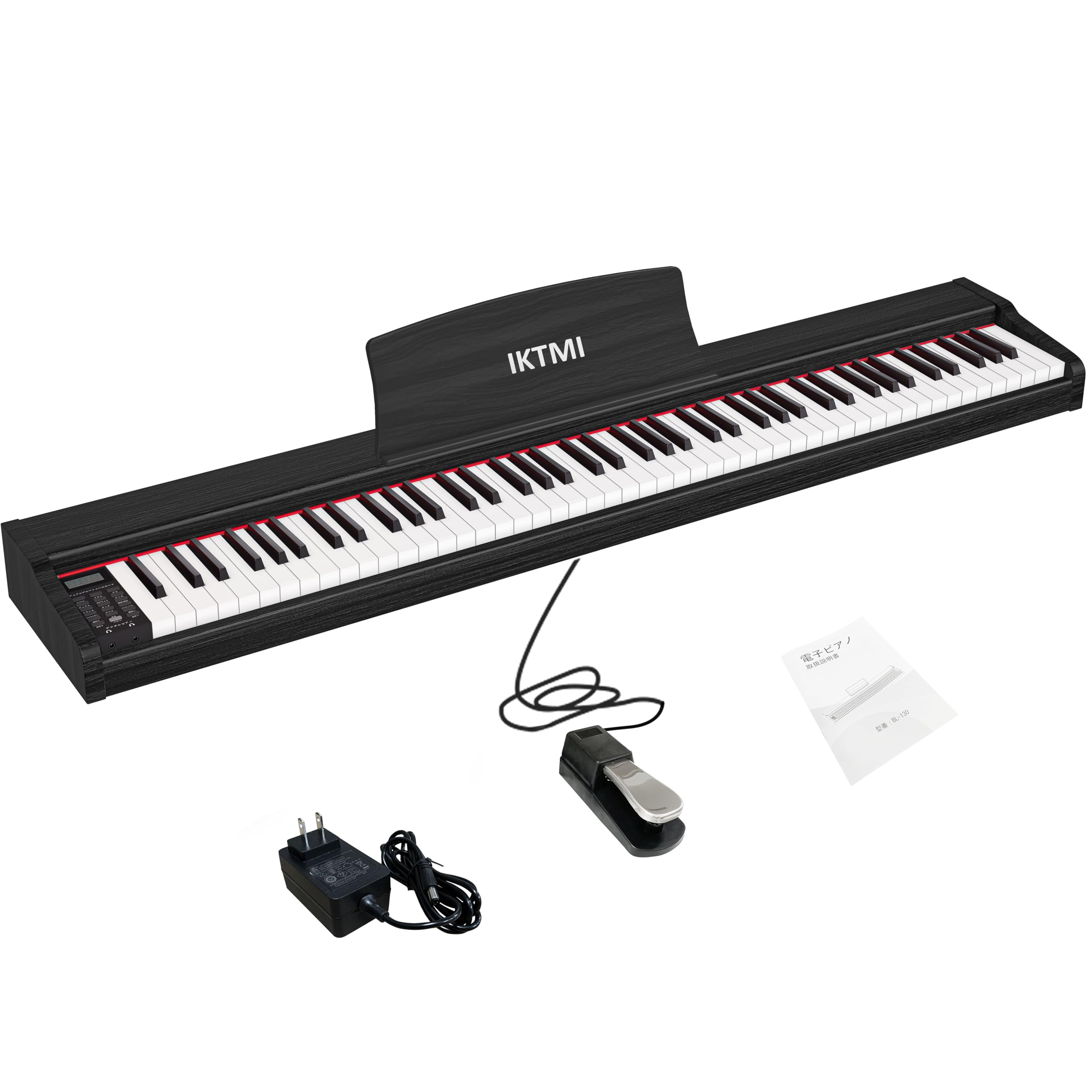 Amazon | IKTMI 電子ピアノ 88鍵盤 ペダル付き 木製 キーボード ピアノ