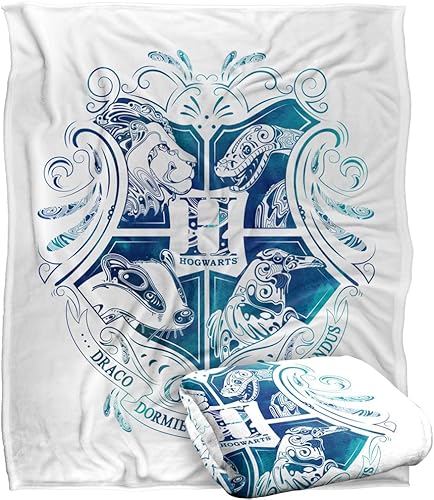 Harry Potter Water Element - Manta con licencia oficial de tacto sedoso, supersuave, 48.0 x 59.8in
