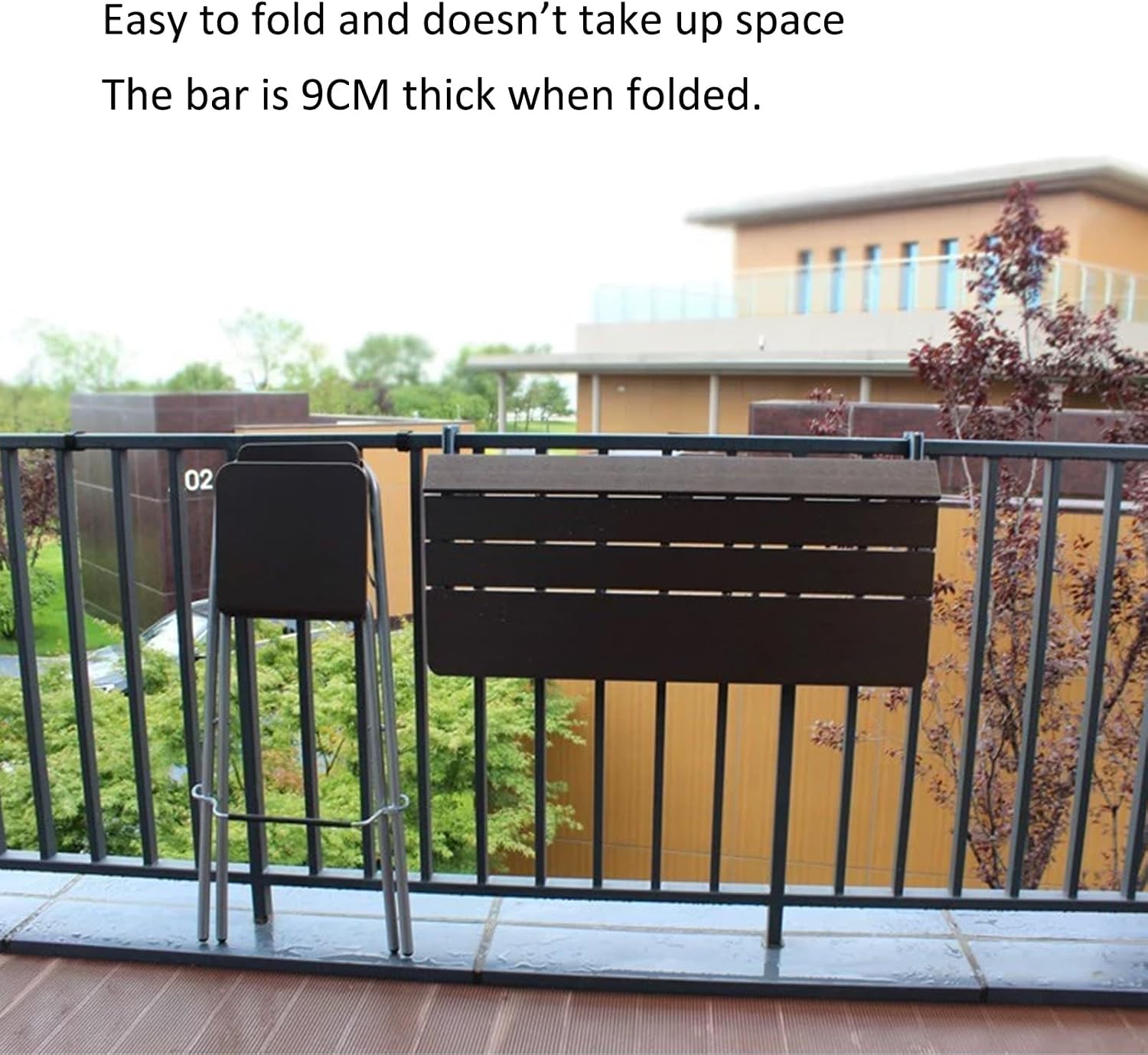 Wall Table Wall Desk Balcony Furniture Foldable Desk Balcony Table Wall Mounted Desk Folding Desk Floating Desk Balcony Furniture for Apartments Balcony bar Balcony Railing Table w