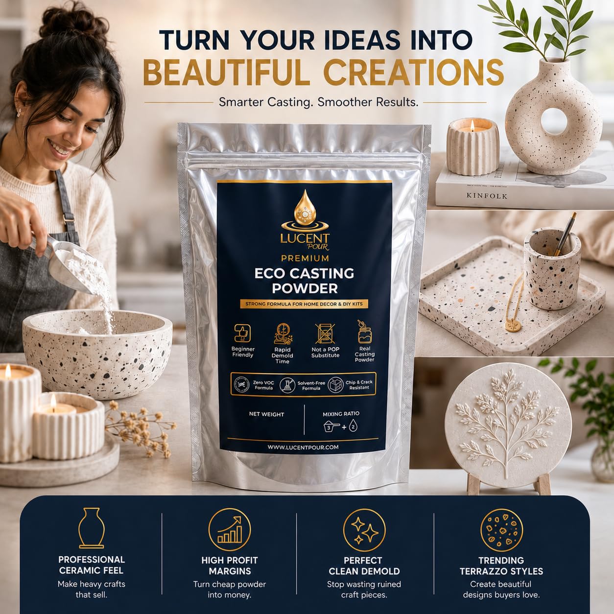 Premium Eco-Resin Casting Powder - Smooth Finish -7