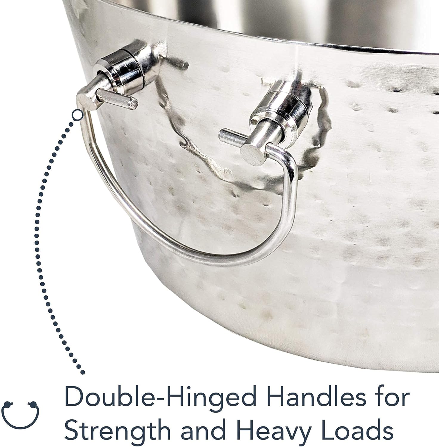 Best Seller BREKX Hammered Stainless-Steel Beverage Tub, Double-Walled Insulated Anchored Drink Tub & Ice Bucket with Double Hinged Handles, Drink Chiller for Parties, 12 Quarts 80% Off Discount BREKX Hammered Stainless-Steel Beverage Tub, Double-Walled Insulated Anchored Drink Tub & Ice Bucket with Double Hinged Handles, Drink Chiller for Parties, 12 Quarts