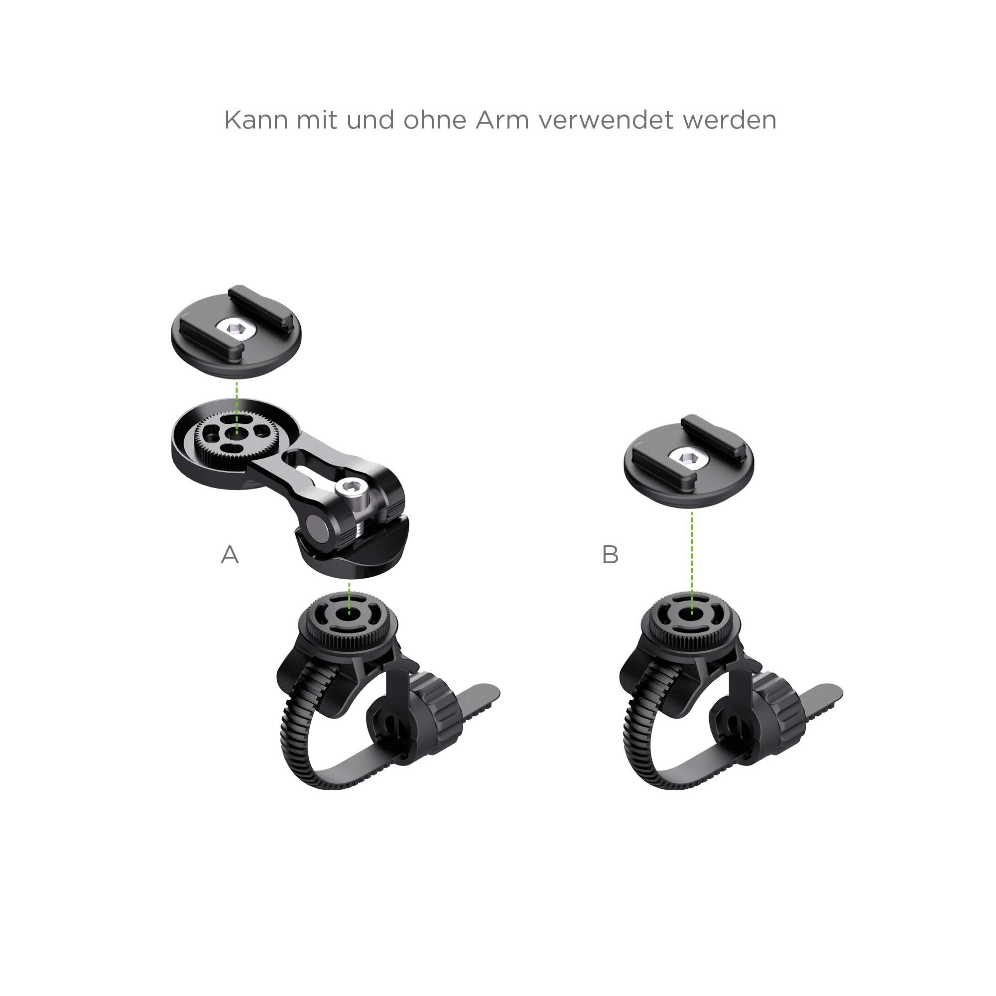 SP CONNECT Soporte de teléfono móvil para Bicicleta, Resistente al Agua, para Manillar de Bicicleta, para Todos los teléfonos Inteligentes como iPhone Samsung
