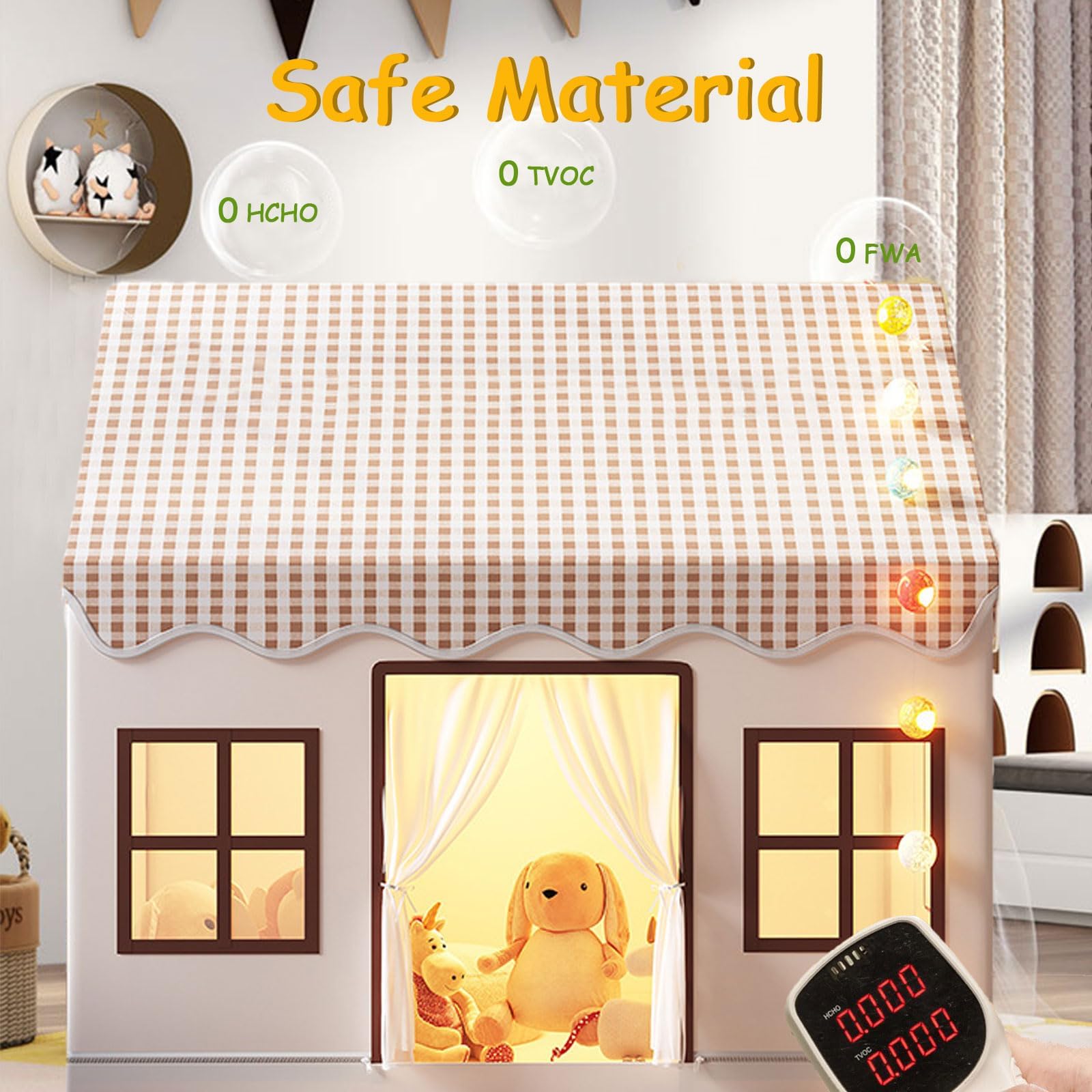 Tente de Jeu Enfants, Tente Enfant Interieur, Maison de Tente de Jeu, Tente Enfant Cabane, Grande Princesse Maison de Jouets avec fenêtres pour garçons et Filles de 3 à 13 Ans
