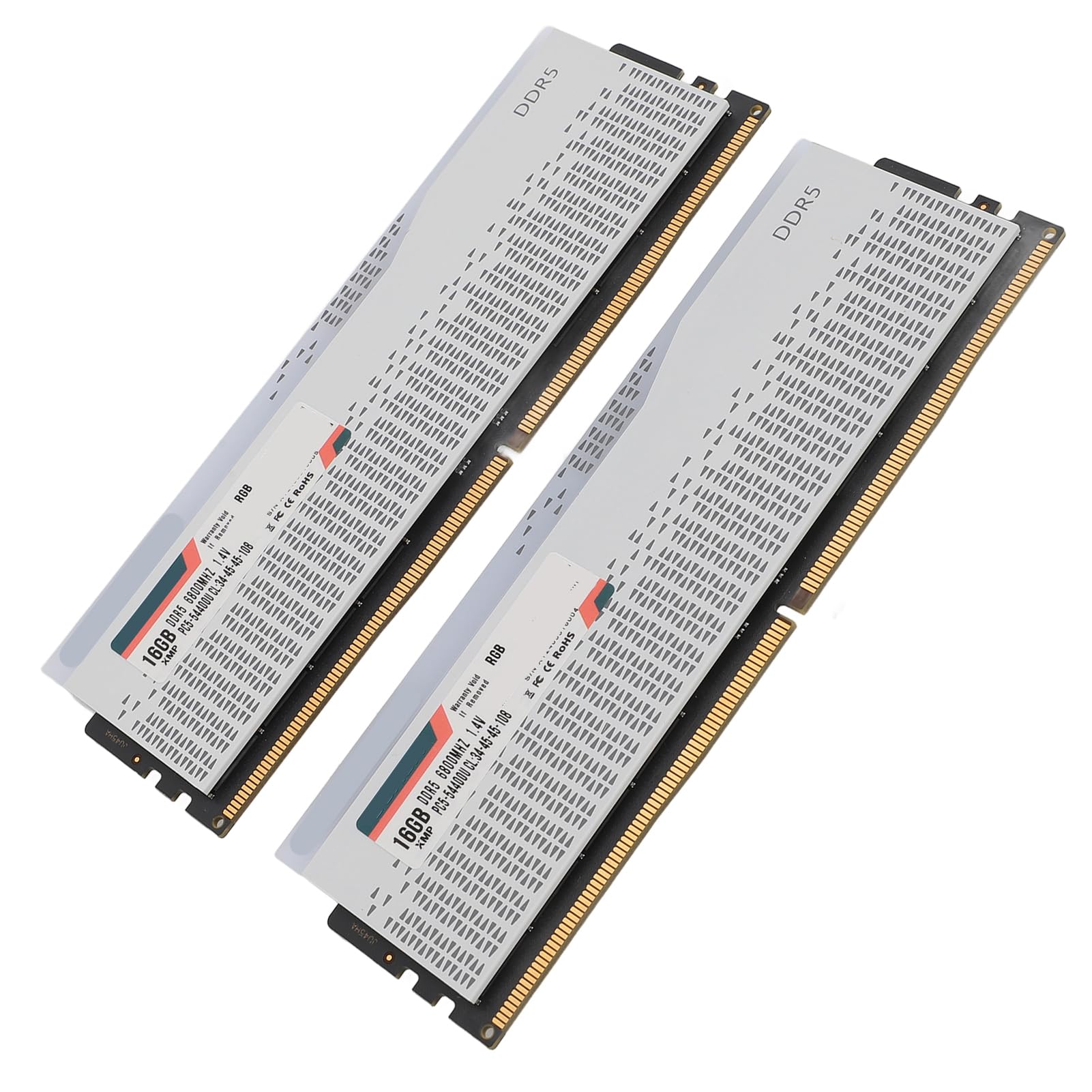 Luqeeg 32 GB Pamięci RAM DDR5 6800 MHz, Zestaw Pamięci PC5 54400U RGB, moduł o Wysokiej Wydajności z CL34 45 45 108, Obsługa XMP3 0 EXPO i Korekcja Błędów ECC, Idealny do Komputerów Stacjonarnych
