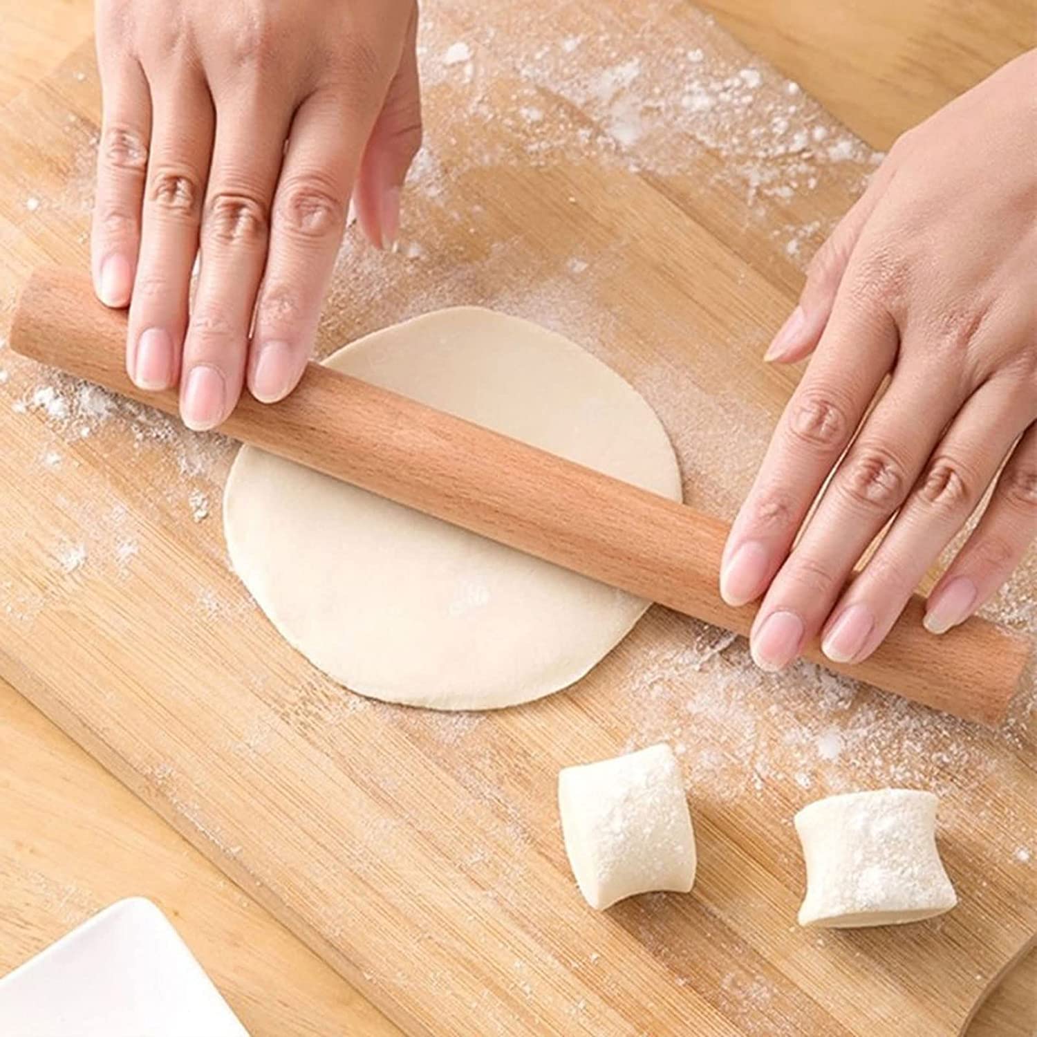Wałki do ciasta do pieczenia 4 Rozmiar Drewniany wałek do ciasta Zrób makaron Pierogi Kremówka Biszkopt Narzędzia do ciast Rolka do ciasta Wałek do ciasta Akcesoria do pieczenia w kuchni pin