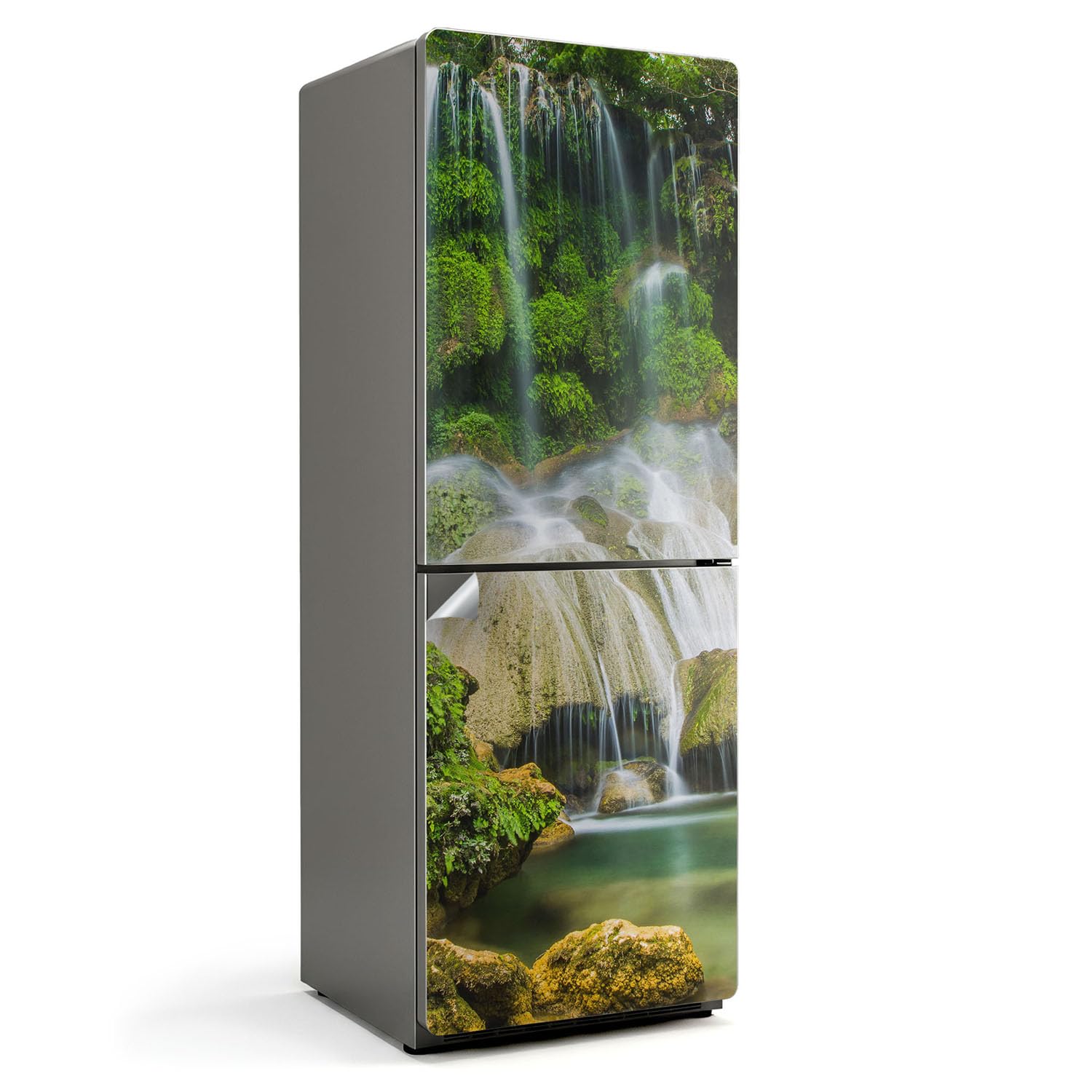 Autocollant pour réfrigérateur 70x190 cm cascade sticker de cuisine