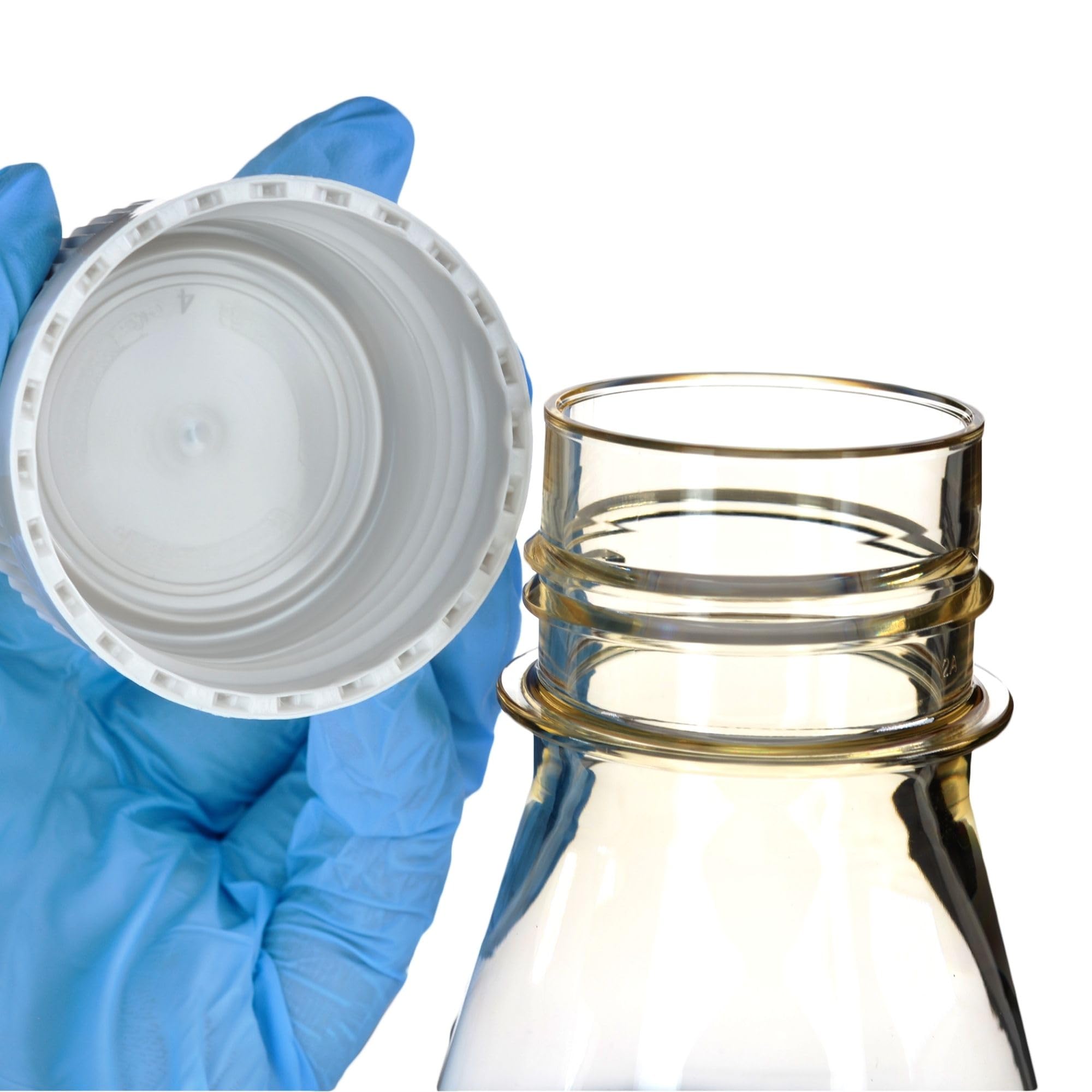 Eisco - Paquete de 6 frascos Erlenmeyer de policarbonato estéril de 1 litro, sin ventilación, parte inferior deflectada, esterilizado gamma, clase VI, grado de laboratorio, mezcla, cultivo celular