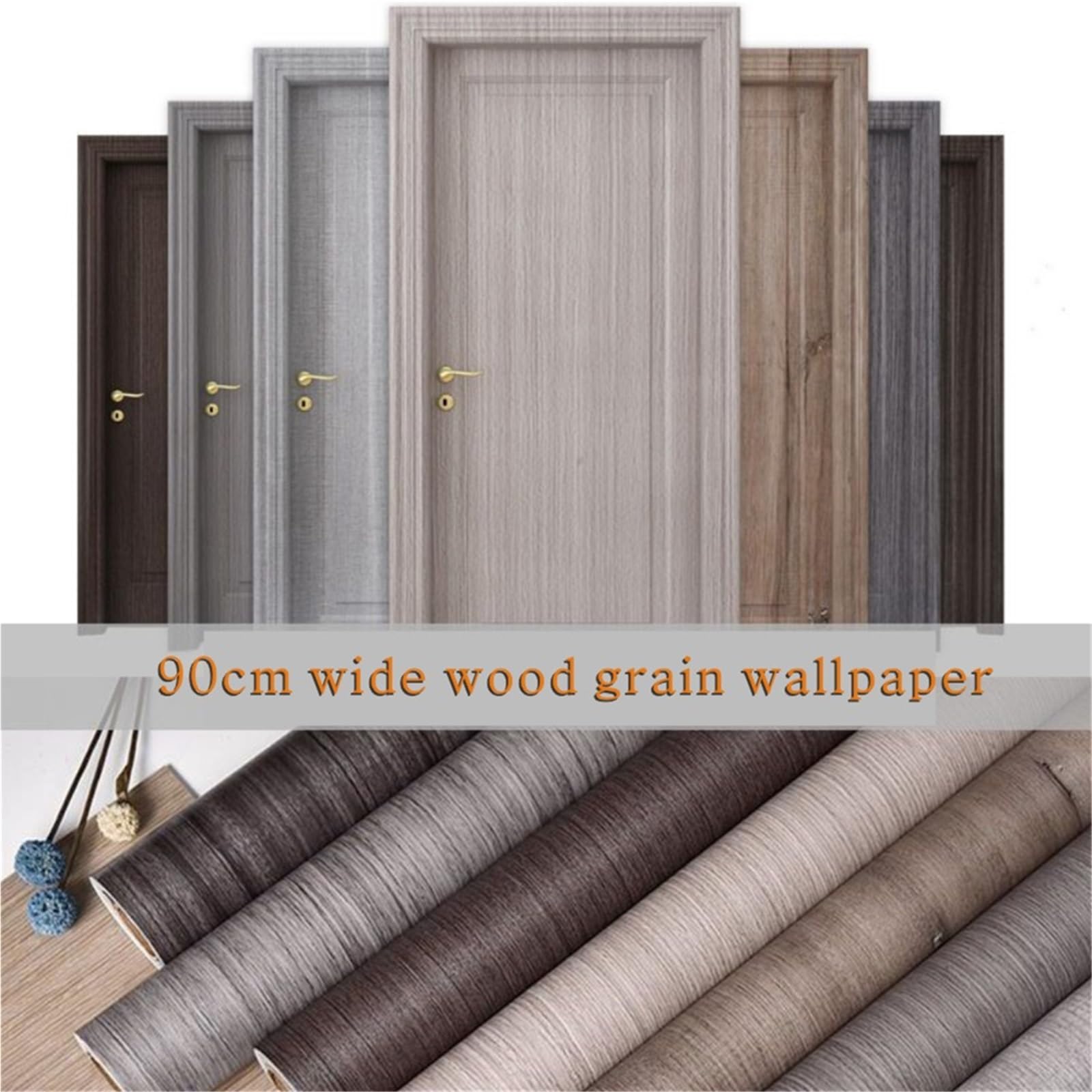 Adesivo for porta con venature del legno 90 cm