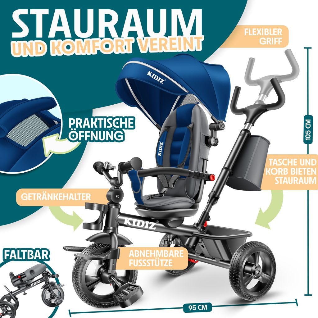 KIDIZ® Loopfiets Driewieler 5in1 Kinderfiets KIDIZ® Loopfiets Driewieler 5in1 Kinderfiets