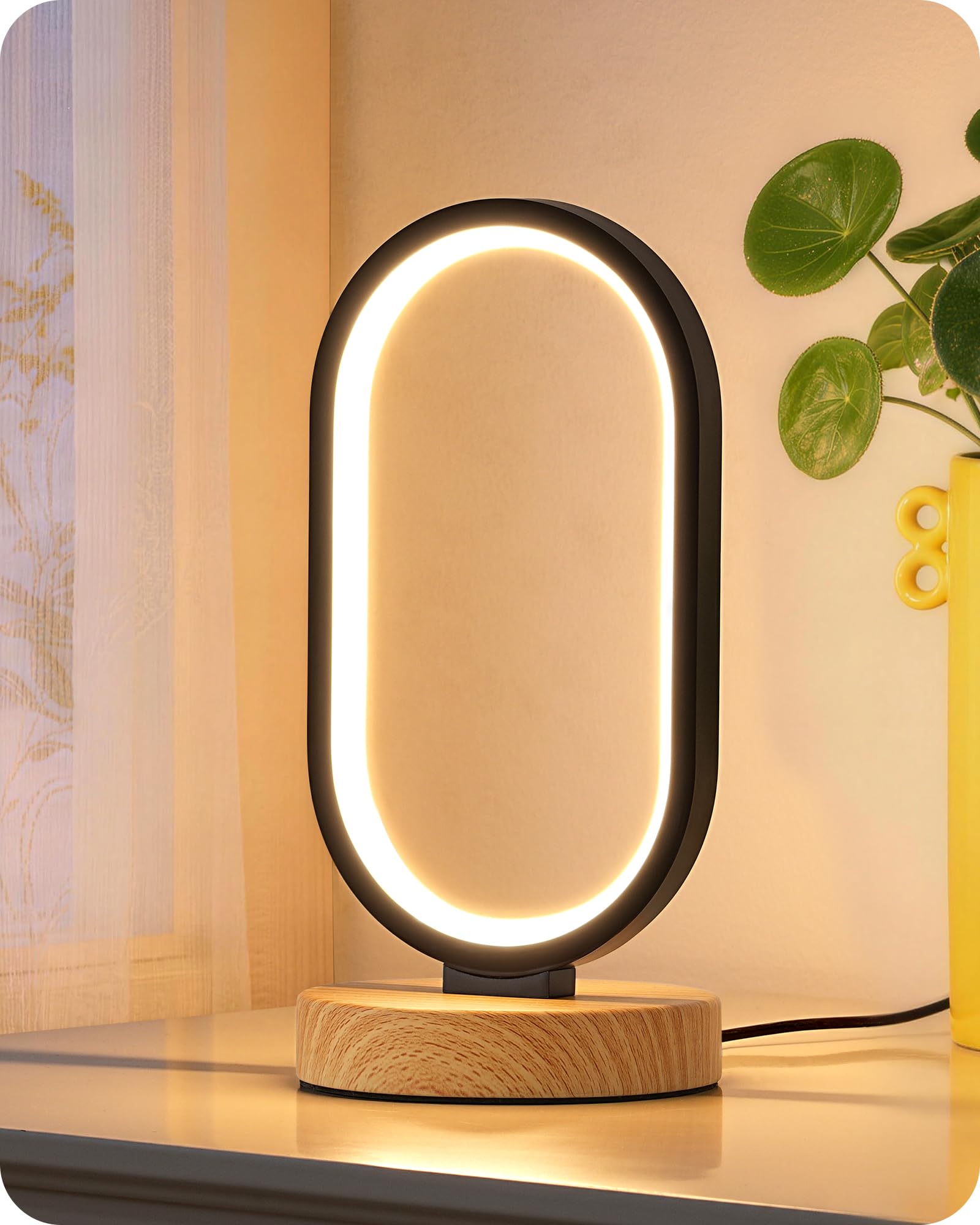 edishine lampe de table led ovale