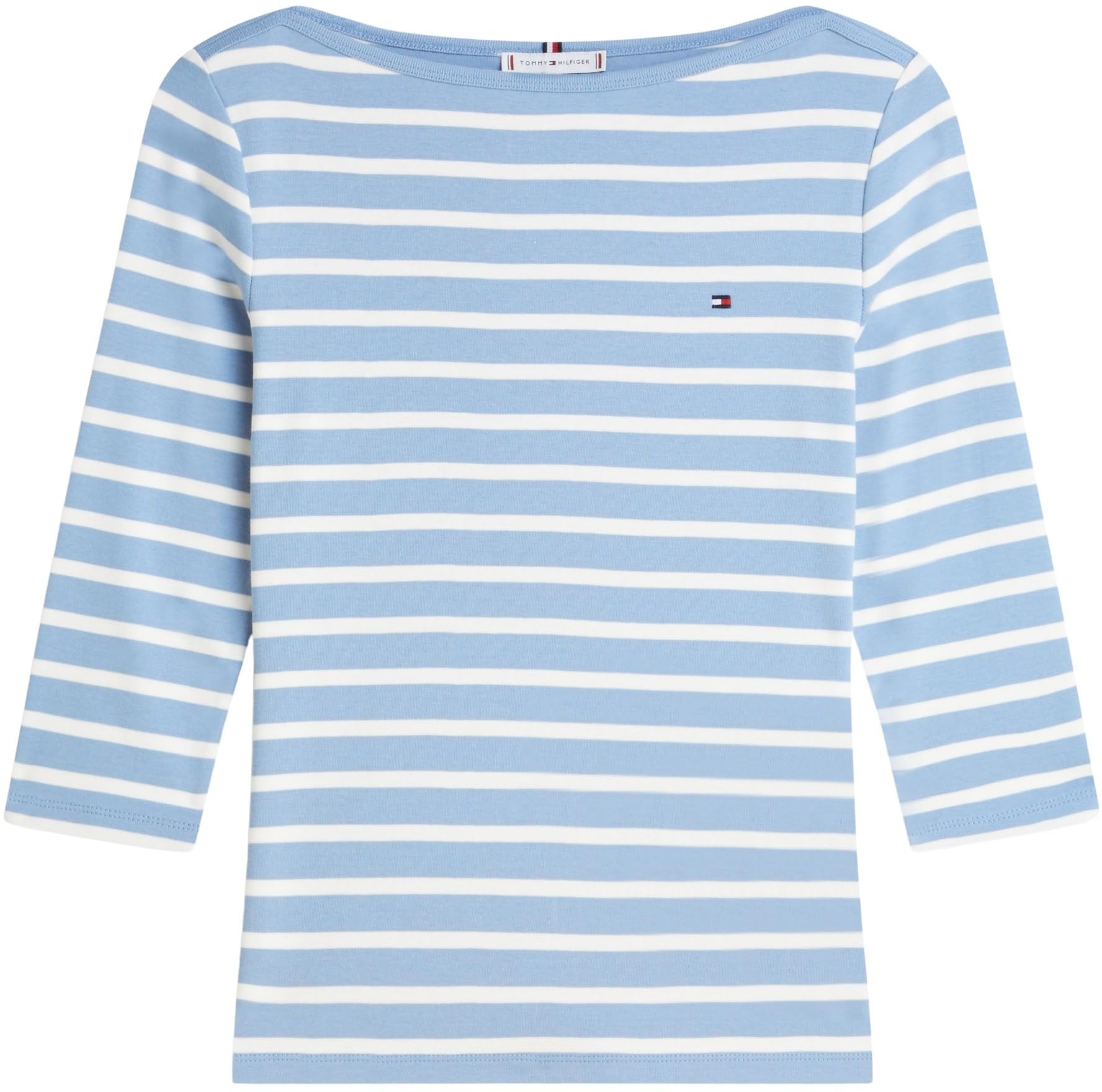 Tommy Hilfiger Donna Maglietta Maniche Lunghe New Cody Slim Scollo a Barca