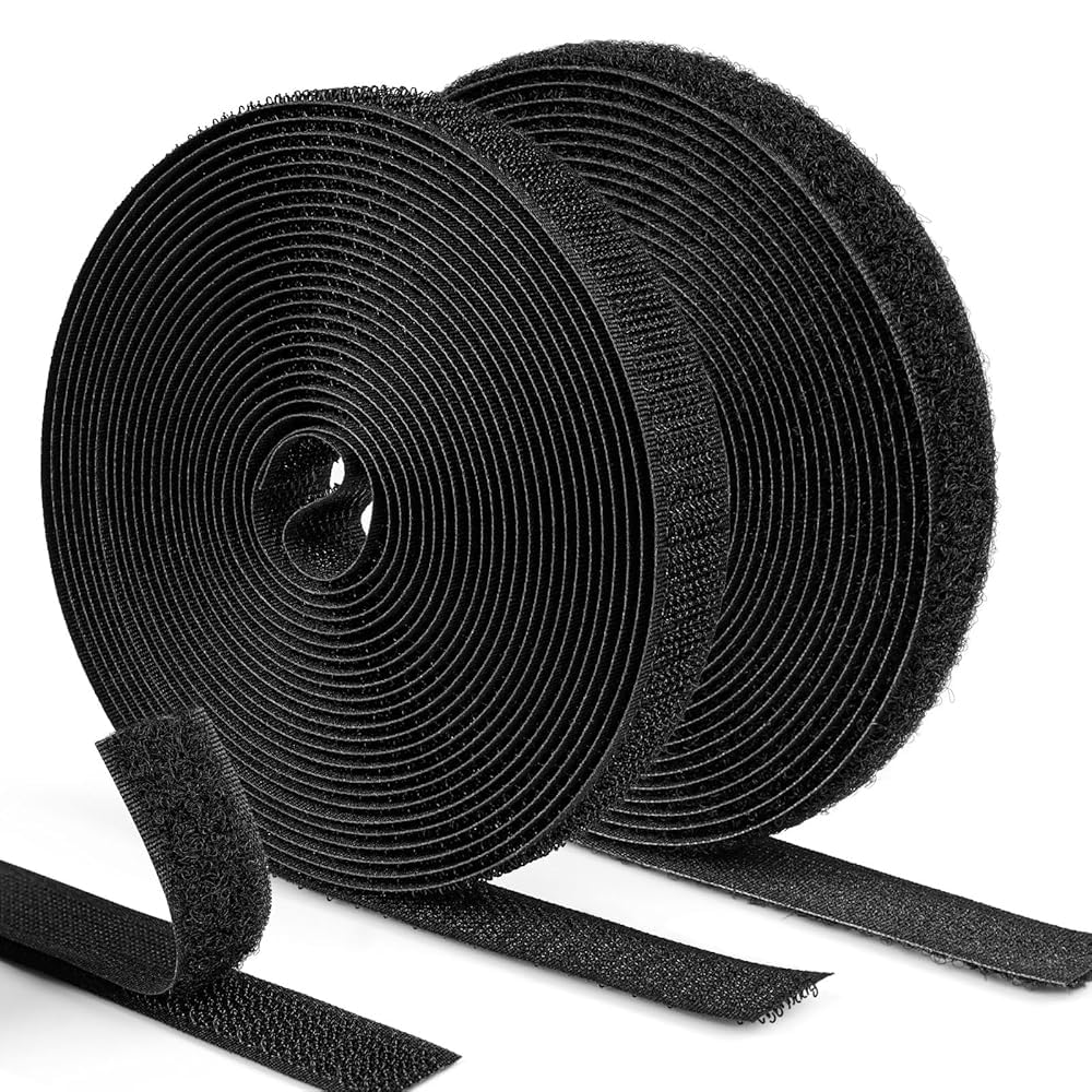 Sew On Hook and Loop Tape, 0.78 in x 32.8 FT / 20mm x10M Sewing Fastening Tape Nylon Fabric Fastener Tape, for Clothing Sewing Crafts and DIY Projects