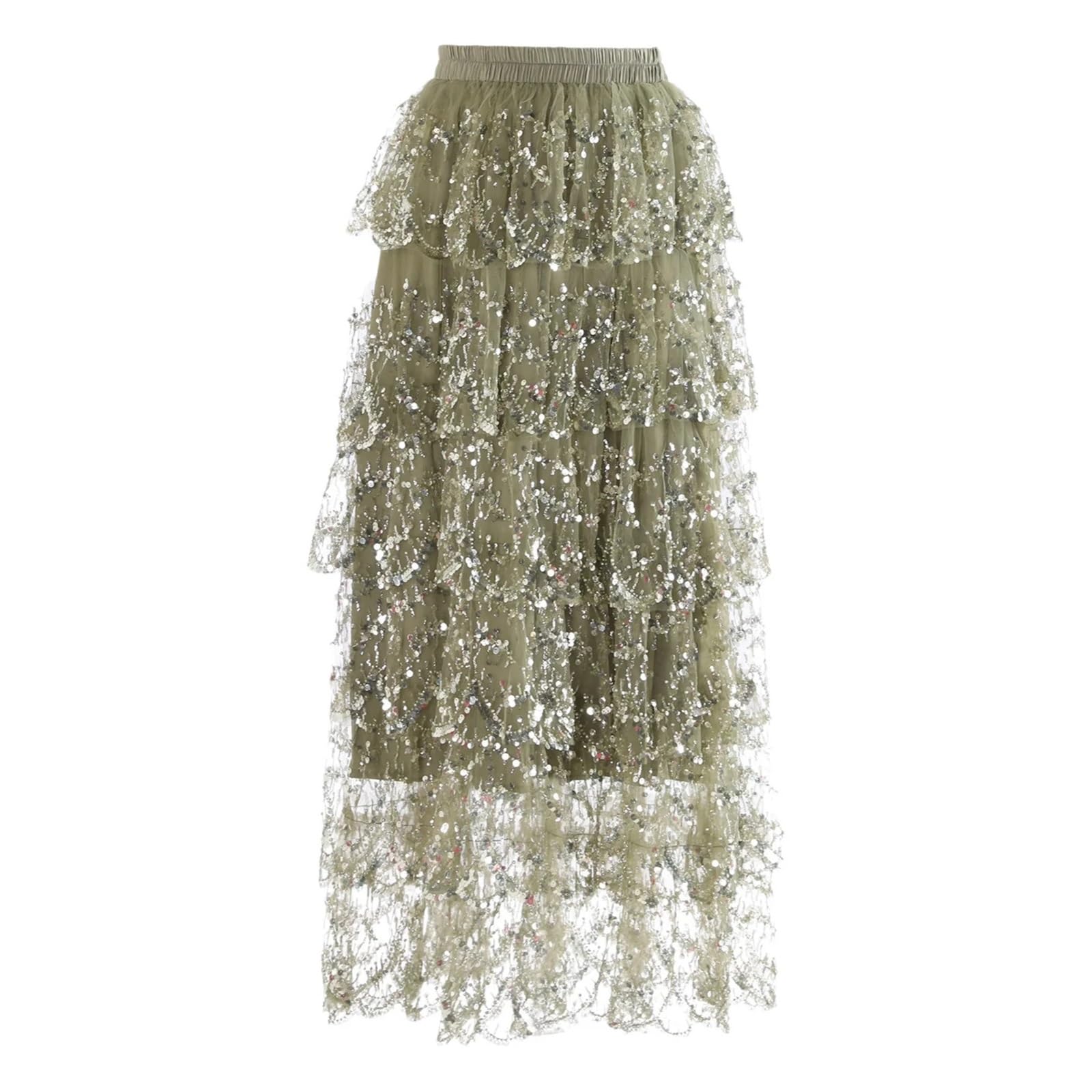Gonna lunga for torta con gonna in rete paillettes for l'industria pesante