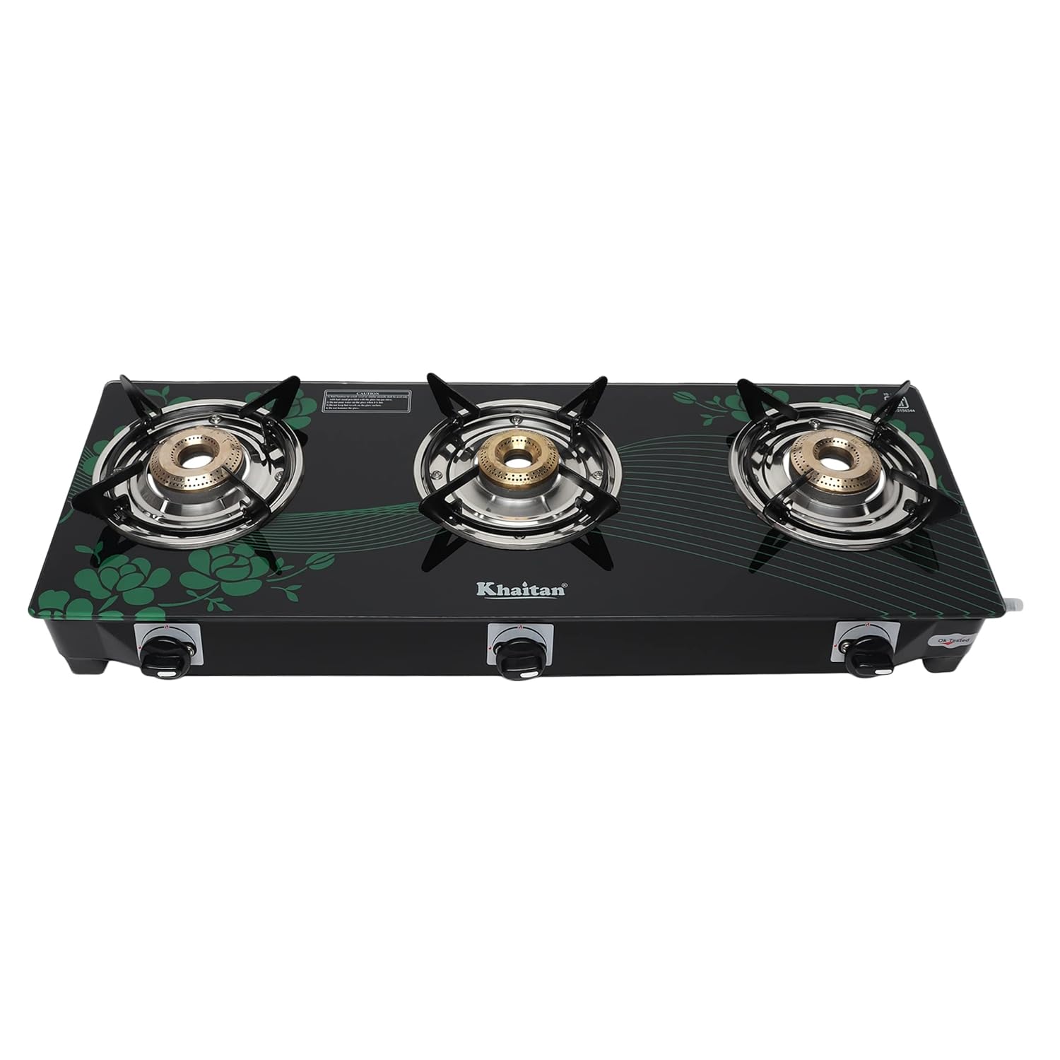 Khaitan 2 Burner BPNano Green Digital Toughened Glass LP Gas Cooktop