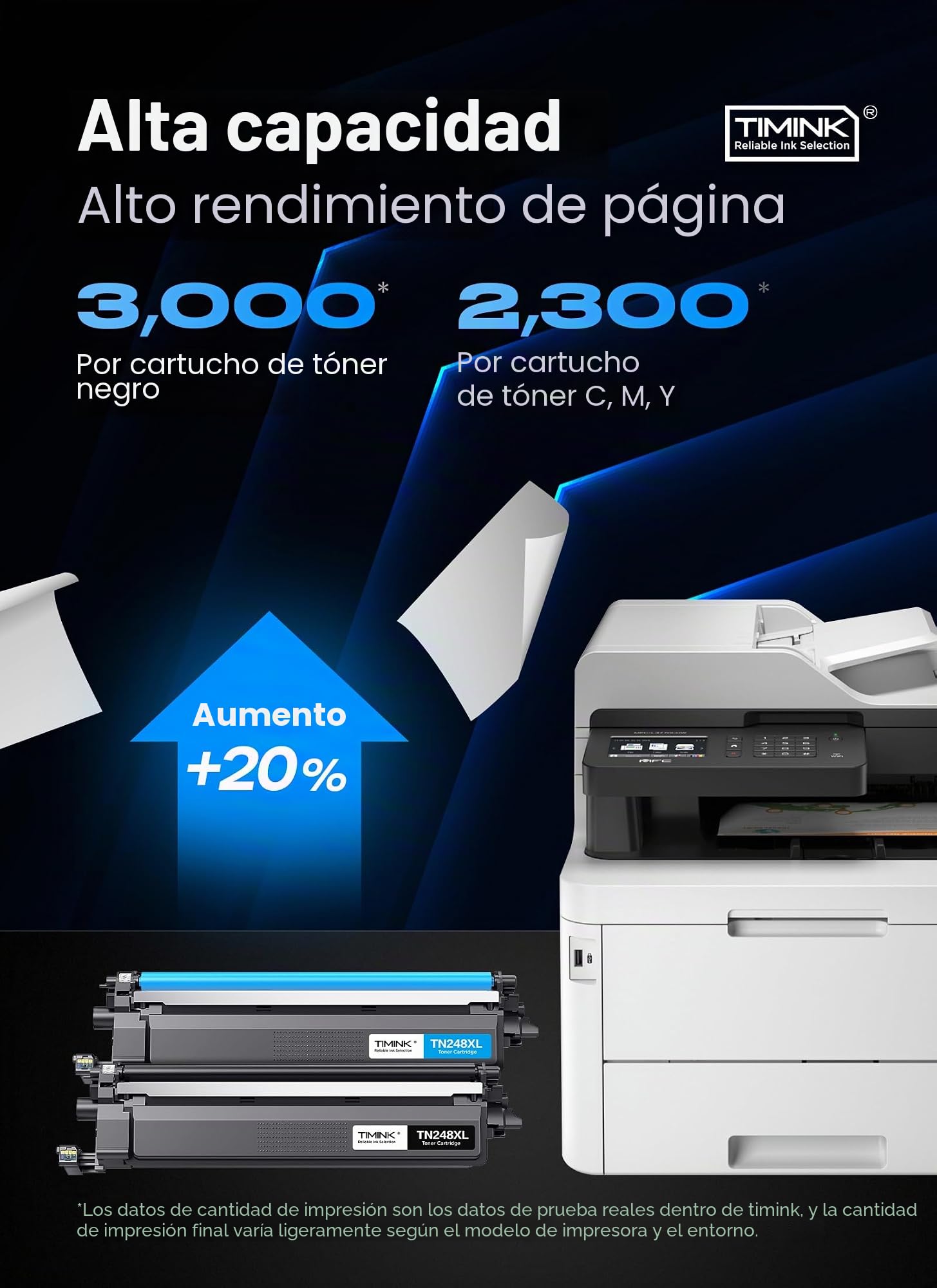TN248XL TN248 Toner Compatible para Brother MFC-L3740CDW | MFC-L3760CDW L3740CDWE DCP-L3560CDW HL-L3240CDW MFC-L8390CDW HL-L3220CWE TN-248 TN248 XL Negro Cian Magenta Amarillo (4 Pack)