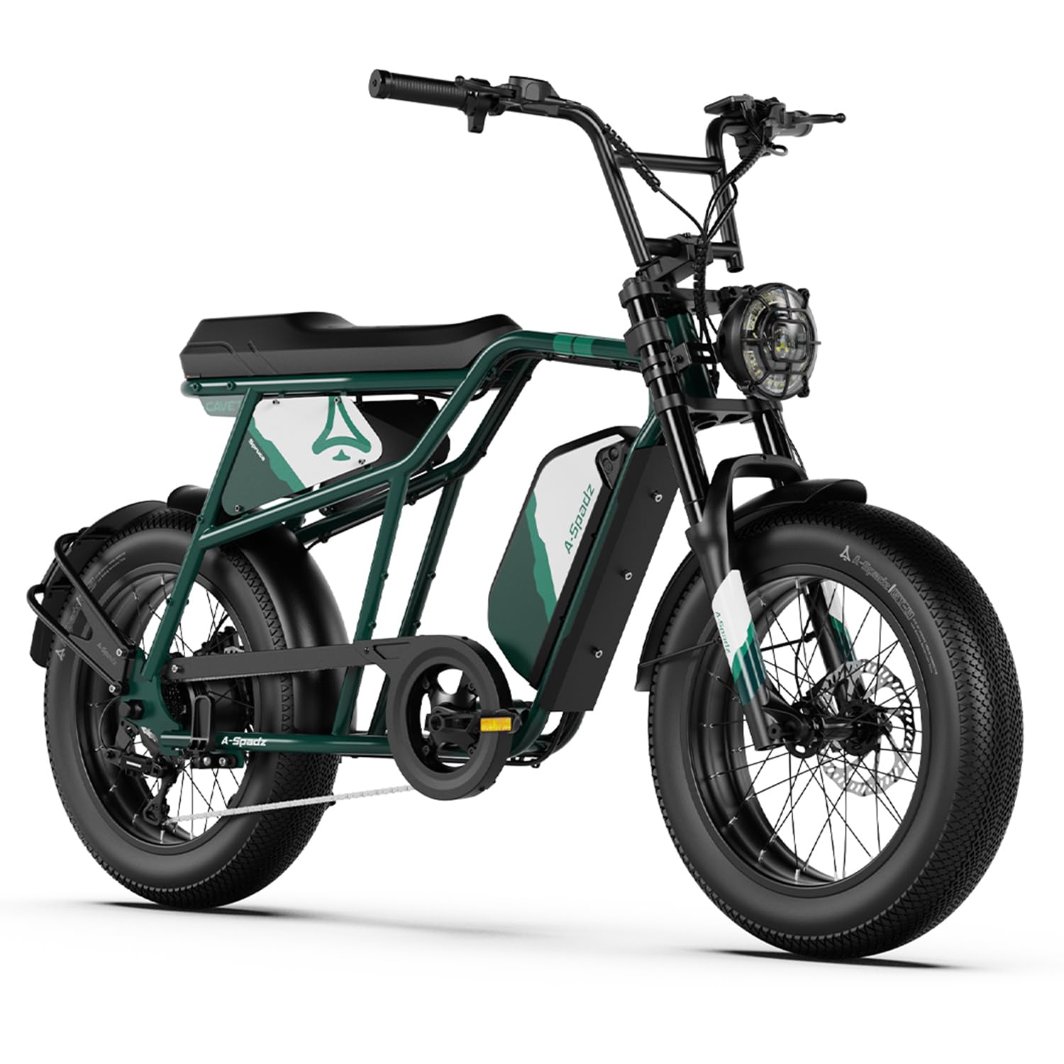 Cavet Fat-Tire E-Bike, 48V 250W Motor, 15,6Ah Akku, bis zu 100 km Reichweite mit Tretunterstützung, 7-Gang-Schaltung, TFT-Display, Elektrofahrrad für Erwachsene.